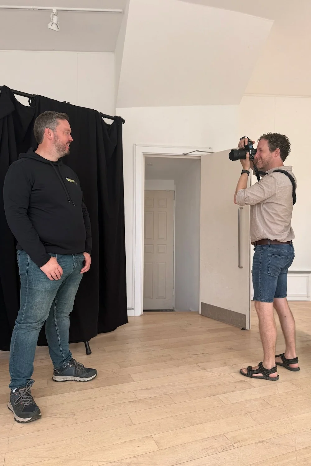 Behind the scenes photo with Chris Henry Photography
