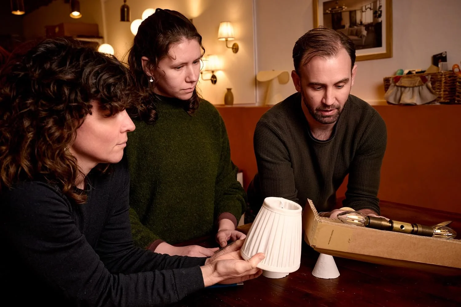Furniture shop staff focusing photographed by Chris Henry Photography