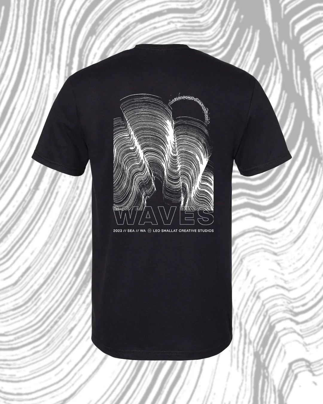 Waves T-shirt — Leo Shallat | Fine Art & Murals | Seattle, Washington