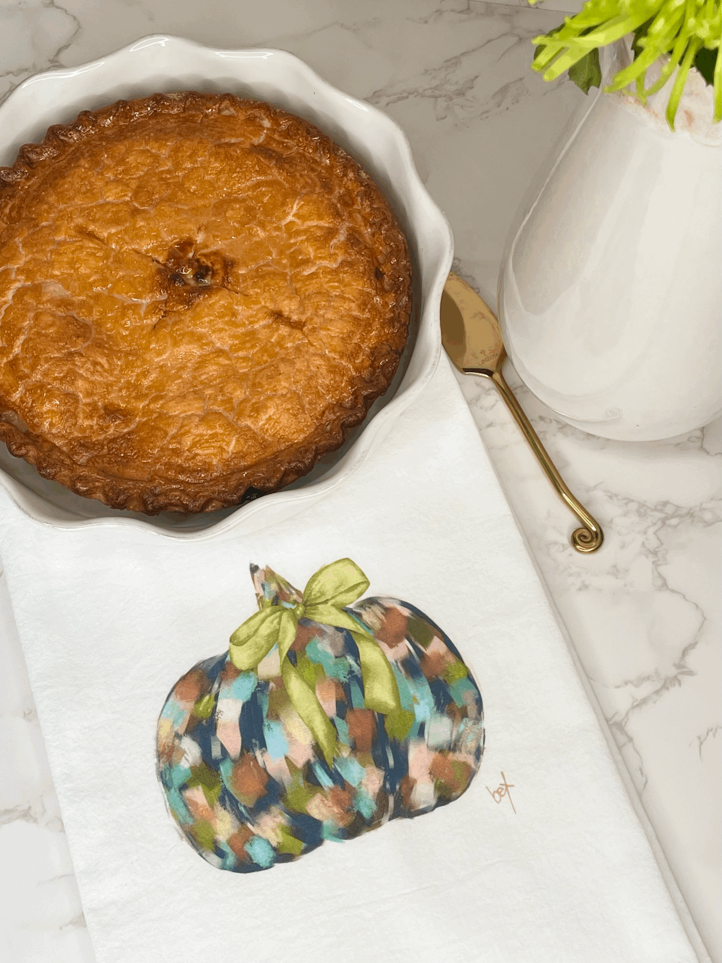 'Confetti Pumpkin' Tea Towel (LOW STOCK)