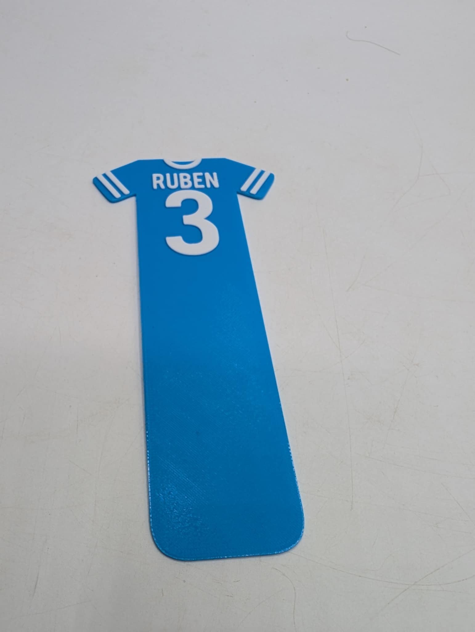 Ruben Football Shirt Personalised Bookmark / Soccer Gift / Football Reading / Football Lover Gift / Soccer Bookmark Gift / Party Bag Filler Gift