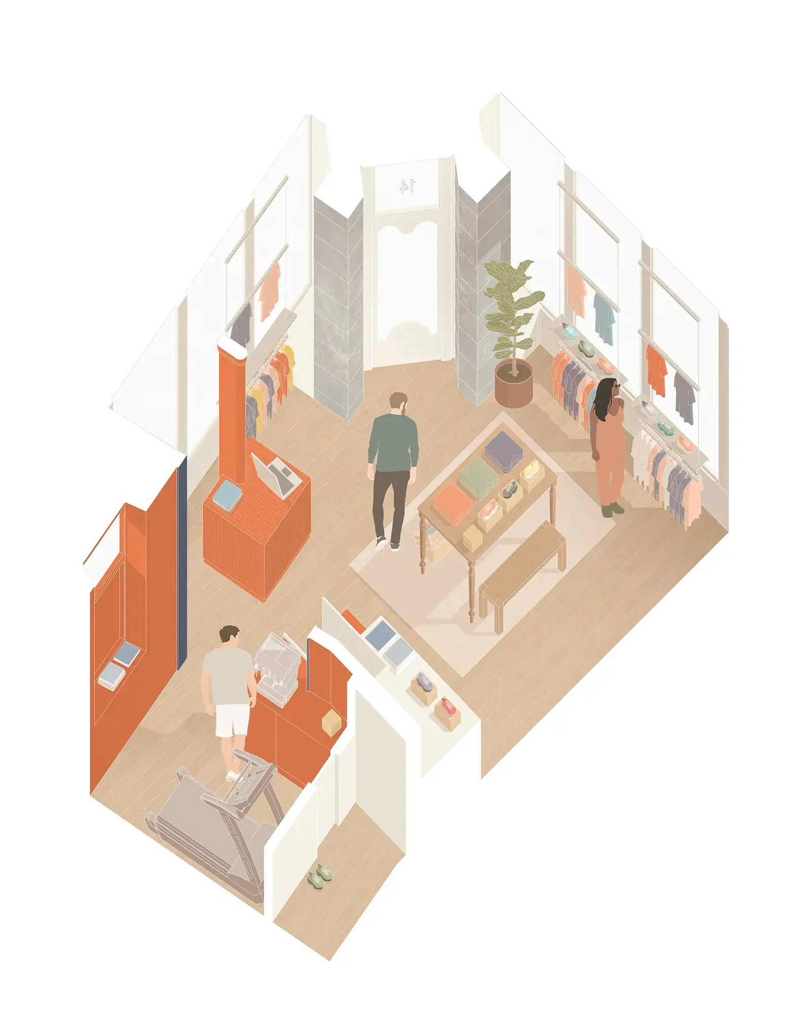 Cutaway axonometric illustration © Andy Matthews Studio