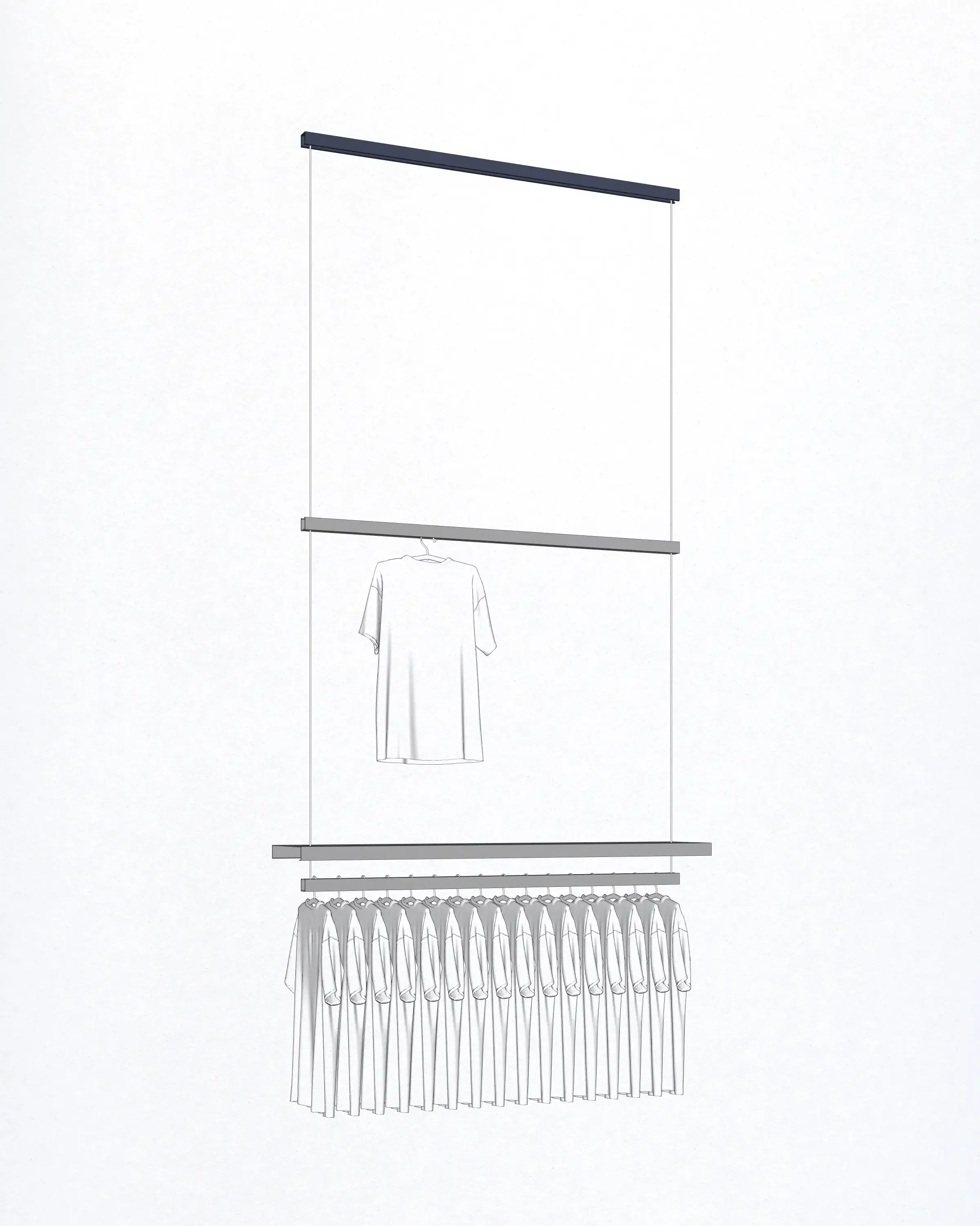 WIP: Retail fitting design using unistrut and electrical cable trays.