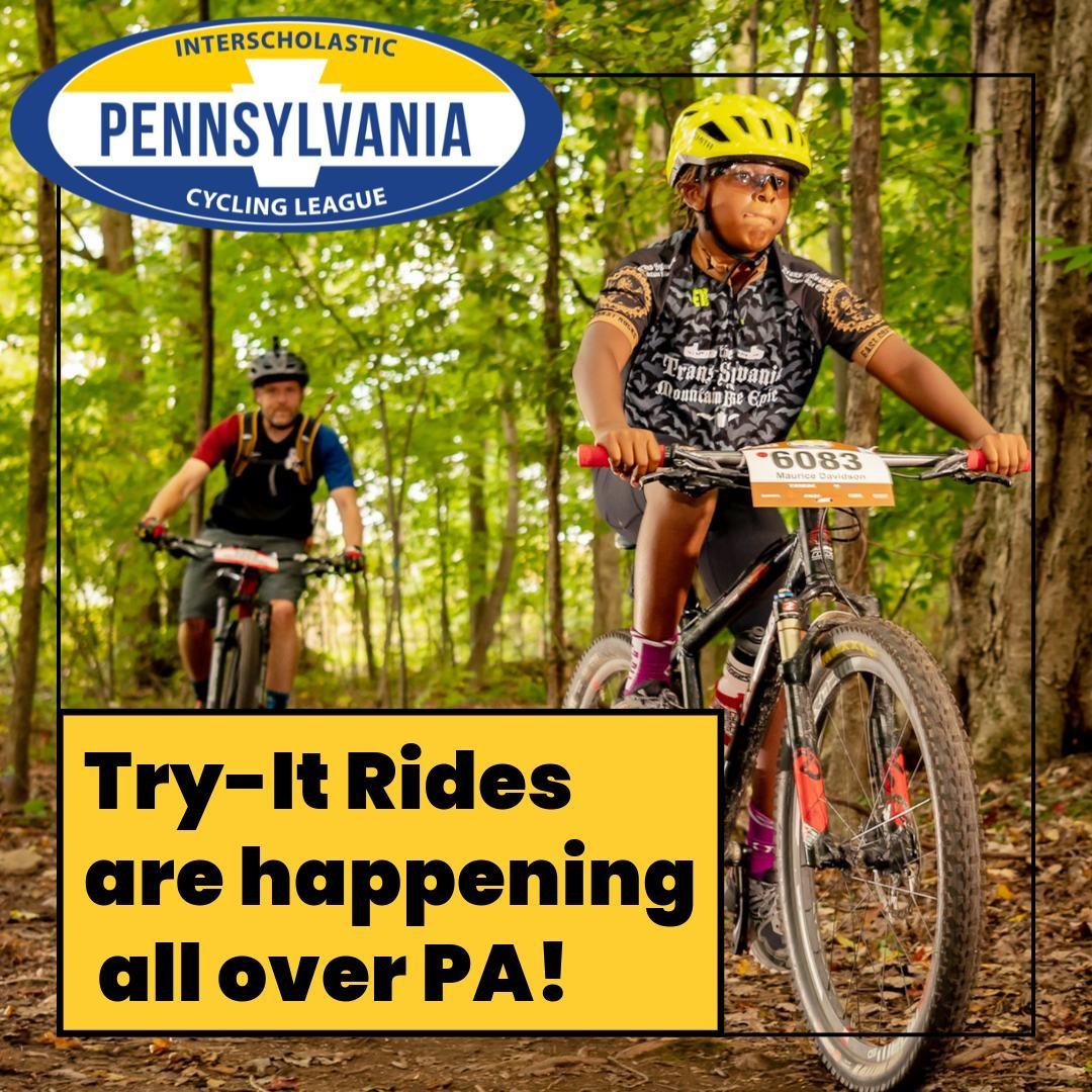 Try-Its are a chance for new riders, parents and coaches to learn more about the Pennsylvania Interscholastic Cycling League and this year's season of events.⁠
Come check us out!