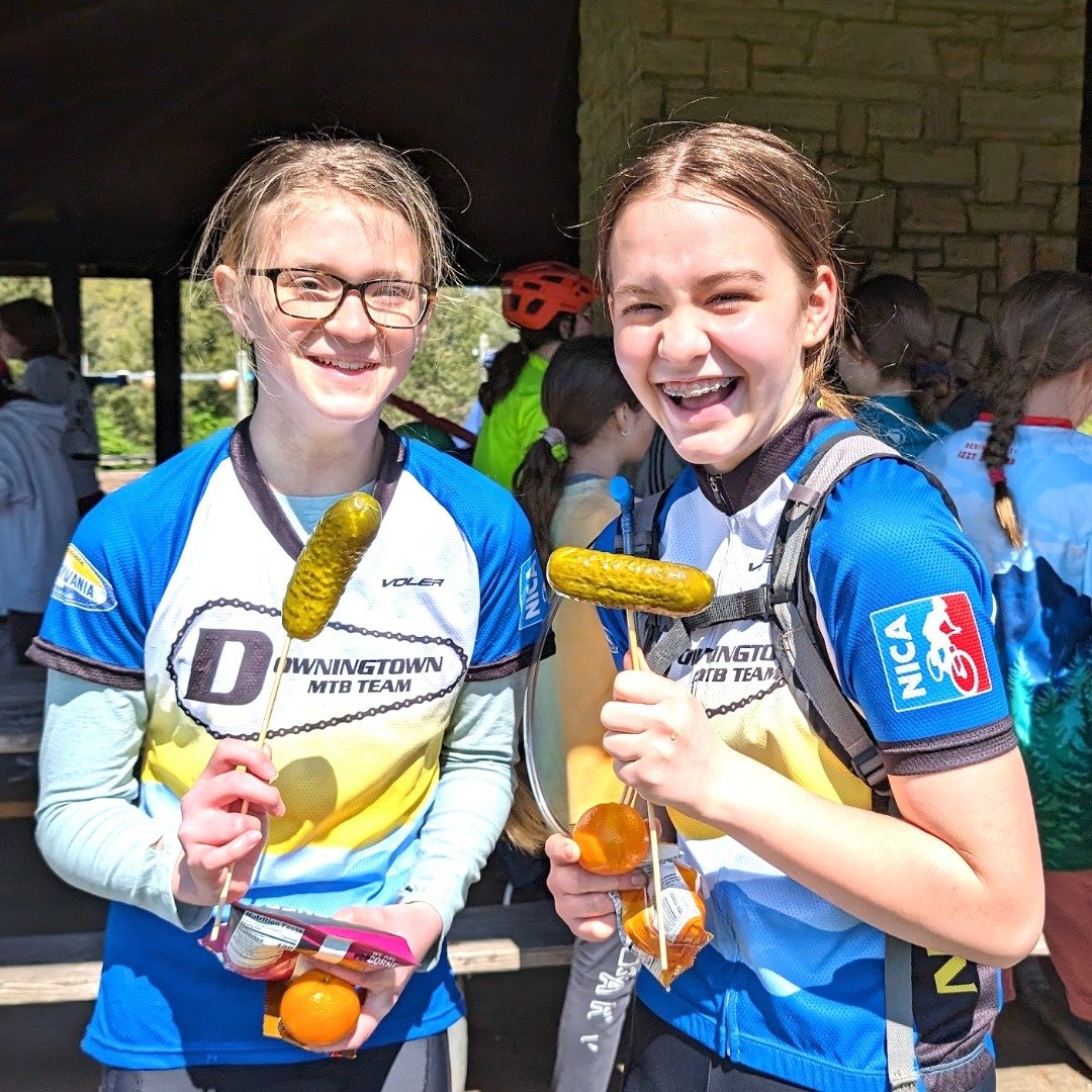 The GRiT Adventure Weekend was a blast last weekend! Riding, trail maintenance, activities and loads of snacks made for a memorable event.⁠
The question is: were these pickles part of any S'Mores?⁠
⁠
Make sure you catch the April GRiT newsletter!⁠
⁠
