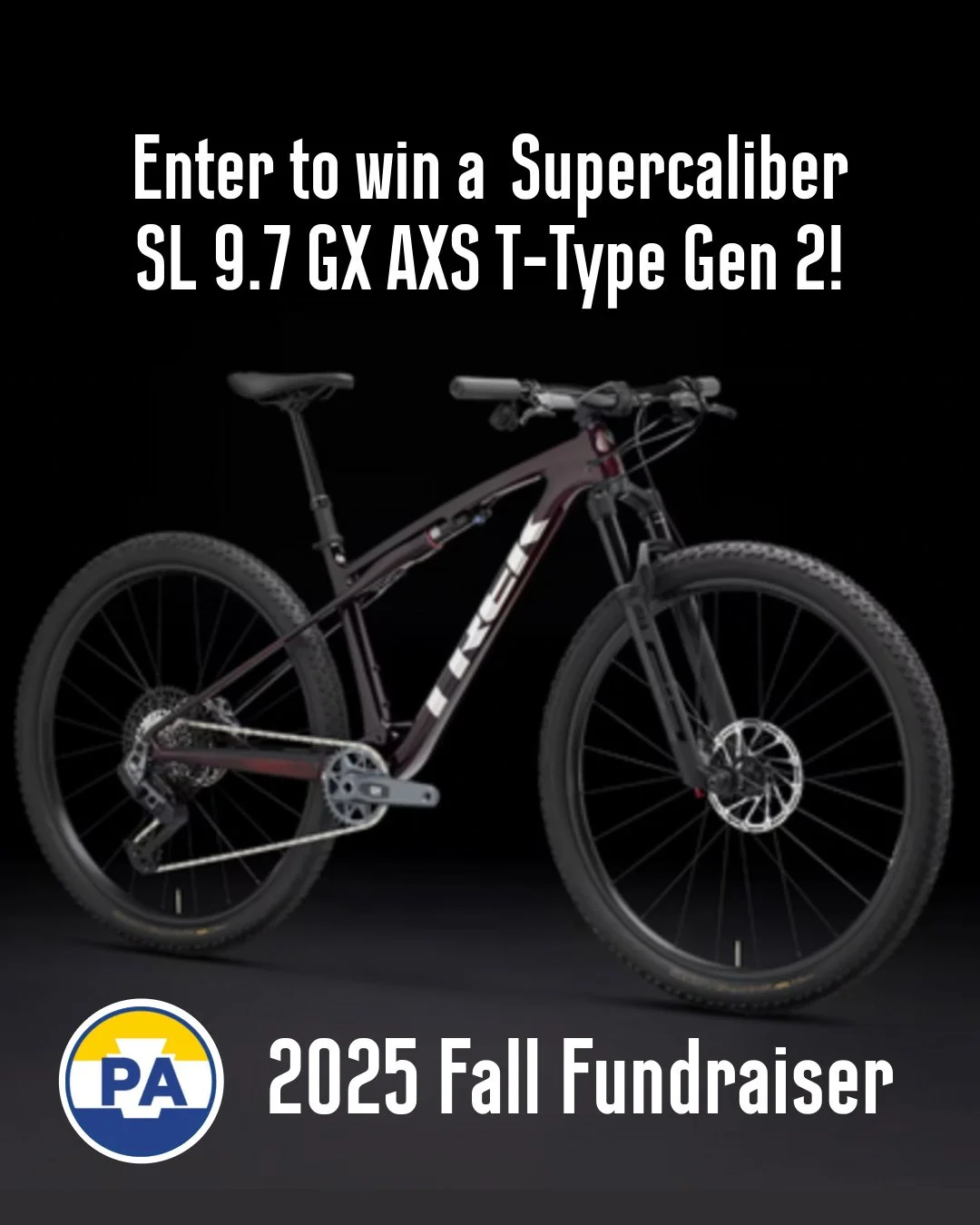 🚴&zwj;♀️💥 Only 4 days left in our 2025 Fall Fundraiser!⁠
⁠
And don&rsquo;t forget &mdash; the top prize is one seriously sweet ride:⁠
🔥 Trek Supercaliber SL 9.7 GX AXS T-Type Gen 2! 🔥⁠
⁠
Every dollar raised supports #MoreKidsonBikes across Pennsy