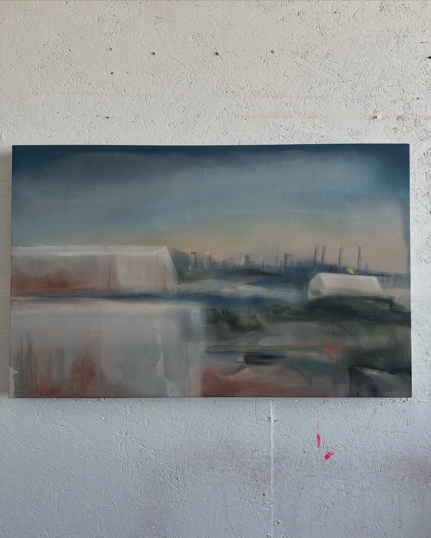 My View From Here
24 x 38&rdquo;
Acrylic, graphite and oil pastel on raw canvas.

This piece will be on display for TONIGHT ONLY as part of @artcircuithamilton &mdash; a city wide bus tour of 4 wonderful art shows taking place across Hamilton. You ca