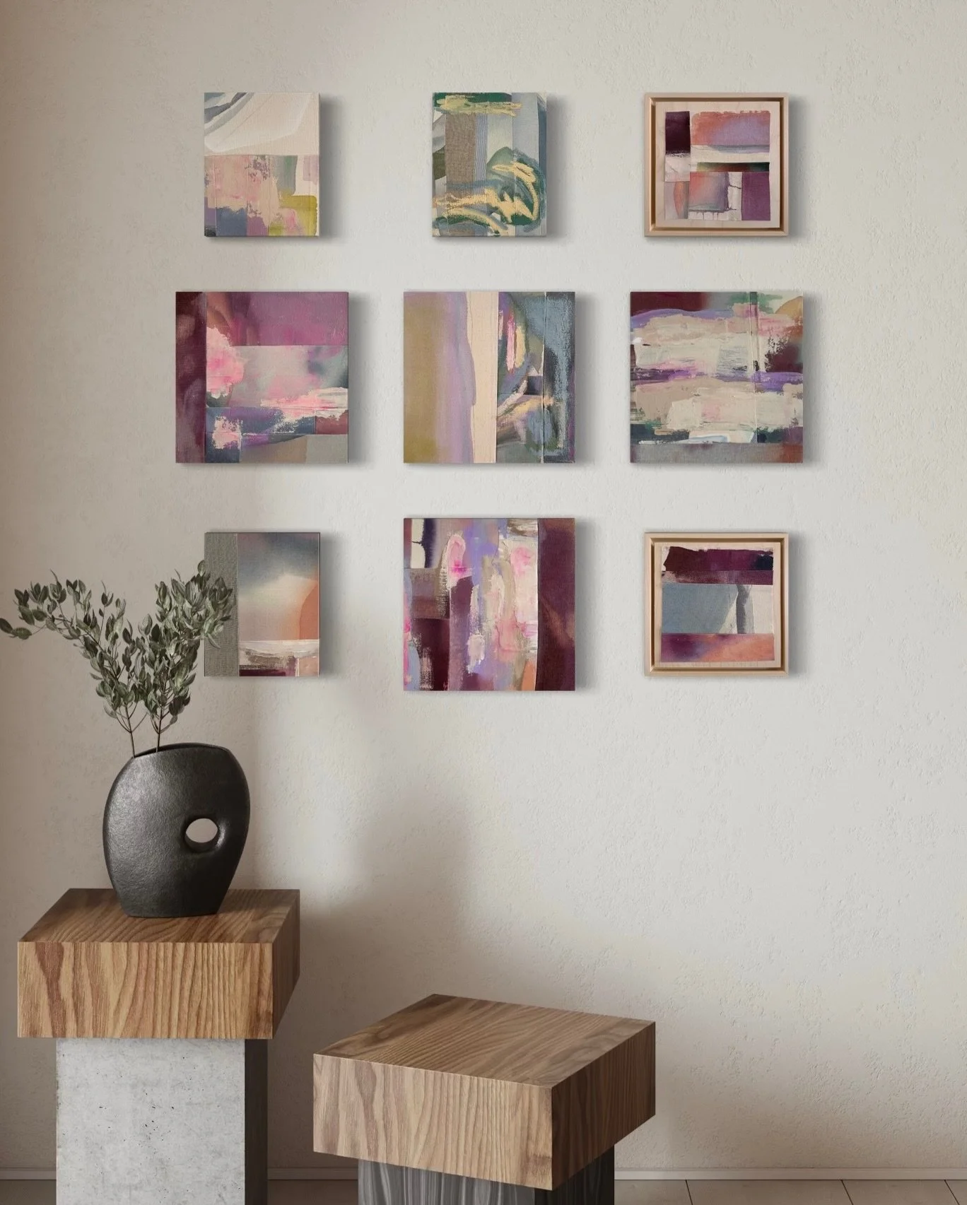 My Little Holiday Shop of Smalls is officially live 🎁 I put together a small collection of more accessibly priced  originals for the season&mdash;think tiny paintings on super heavyweight 300lb paper, sewn pieces mounted on wood, and a few new textu