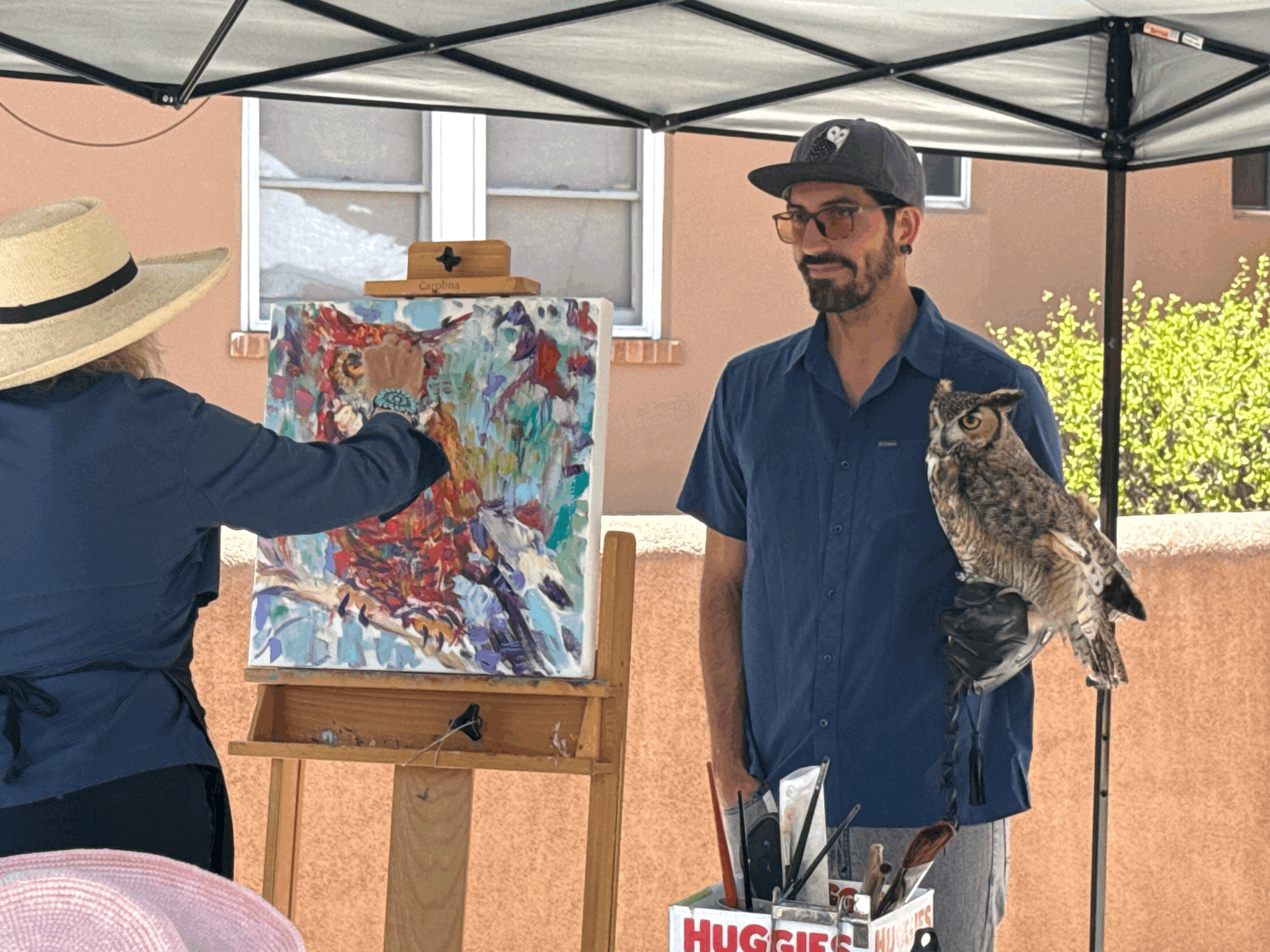 Santa Fe Raptor Center Visits the Gallery