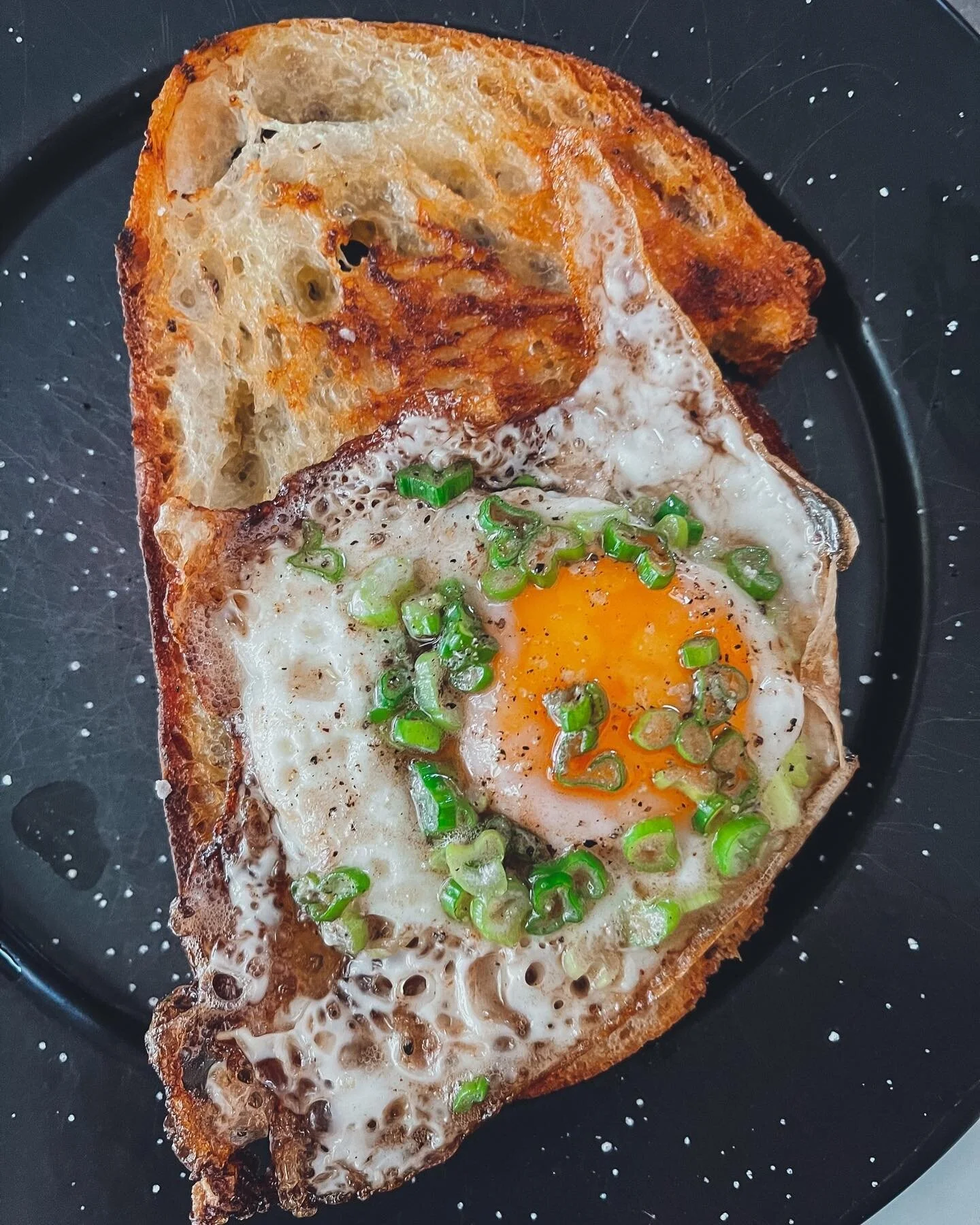 I love simple dishes and yes I love eggs. Here I did a crispy fried egg with a touch of sesame oil and scallions and topped with jamon iberico. ⁠⁠
⁠⁠
Wanna know something funny? I recently did a food intolerance and food allergy test and it turns out