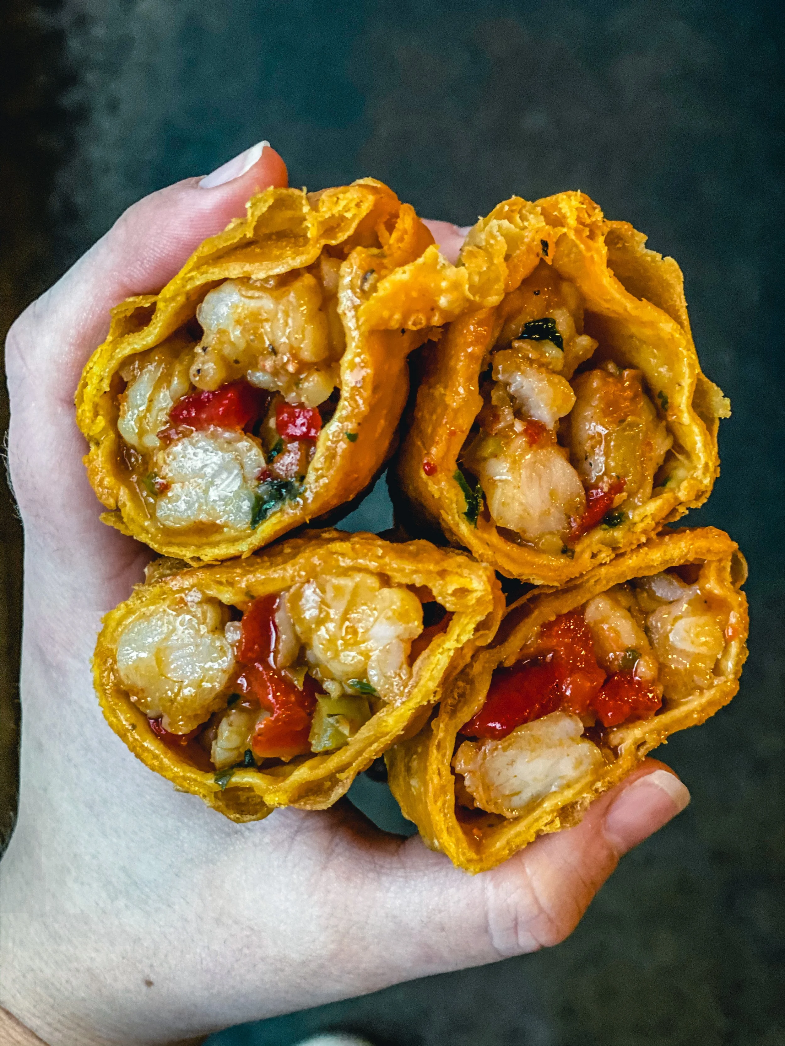 Puerto Rican Pastelillo / Shrimp Criollo