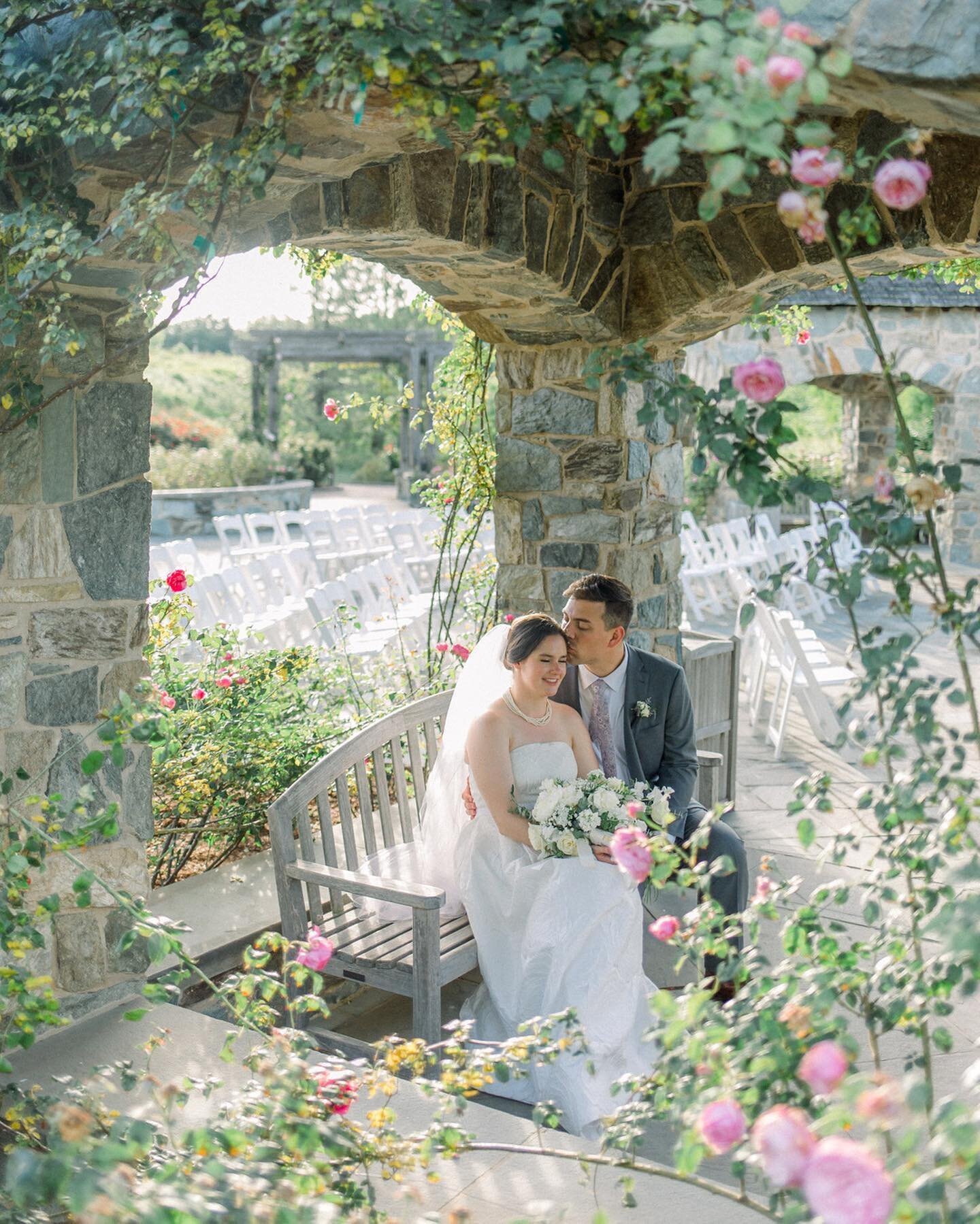 They got engaged in a tropical paradise and shared their vows in a botanical oasis. 
⠀⠀⠀⠀⠀⠀⠀⠀⠀
Here Comes the Sun played as Laura walked down the aisle to marry Andrew on the most perfect June day in the garden! 
⠀⠀⠀⠀⠀⠀⠀⠀⠀
📷: Stephanie &amp; Aisha
⠀