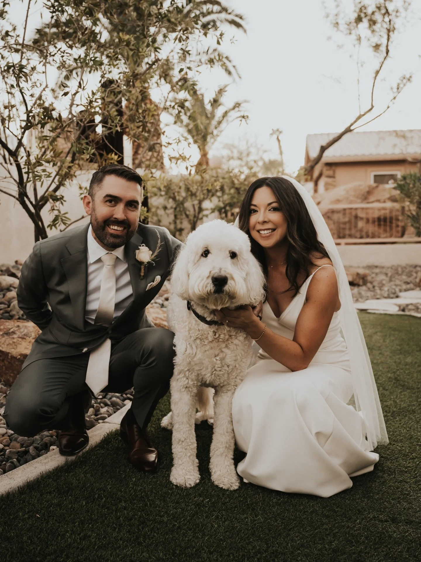 A dream backyard wedding! If you&rsquo;ve been thinking about having your special day be in the comfort of your own backyard, let this be your sign! We even had a surprise guest, Ms. Delilah the Beer Burro! 

Event Planner &amp; Design: @gracefulgath