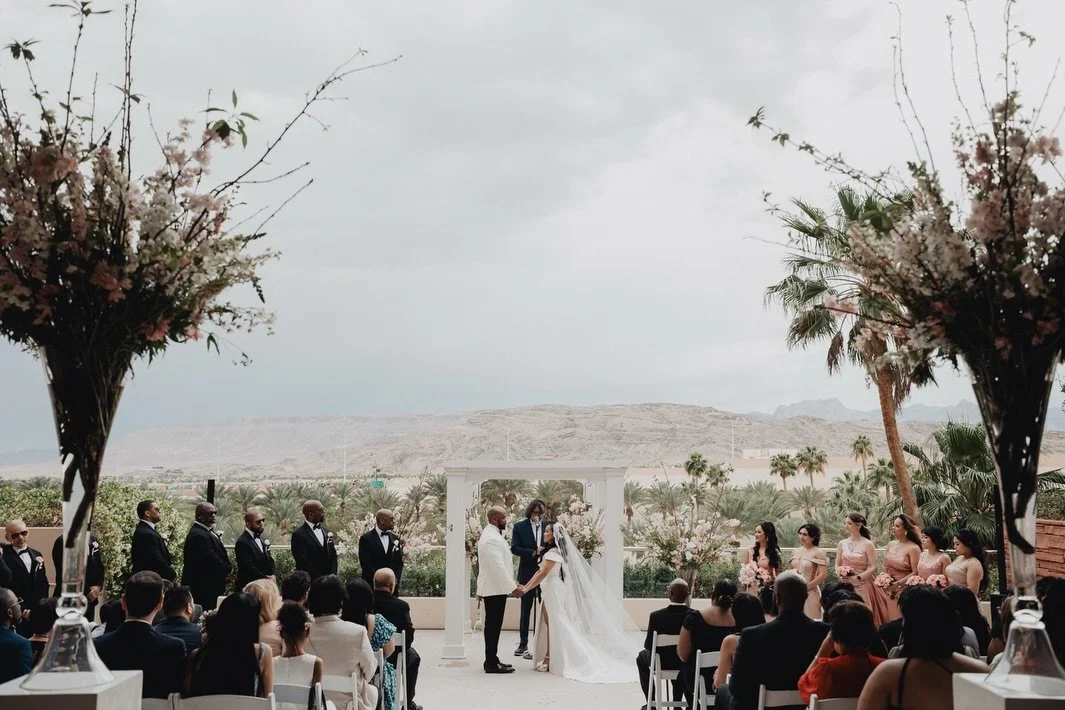 Marie &amp; Tywan&rsquo;s day was pure magic ✨

It was storming right up until the ceremony&hellip; then everything paused. The rain stopped, the clouds held back, and they said I do in the calmest, most beautiful moment. And just as they sealed it a