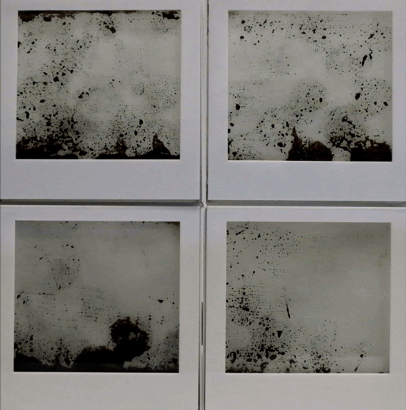(Top) Showing process of the full prototype and how a pattern can be formed.(Left) Showing process of how magnets attached to the back of panel move the ferrofluid.