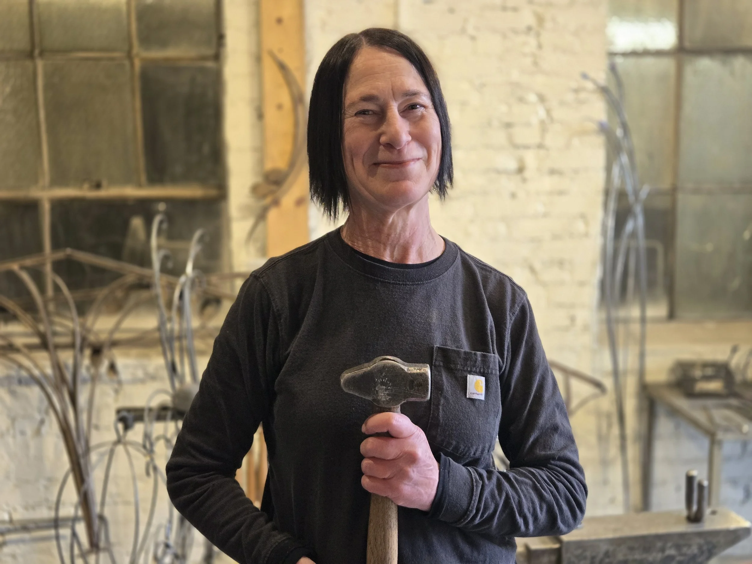 Lisa Elias, artist, blacksmith, owner of Elias Metal Studio, and Art-A-Whirl original; 30 Years of Art-A-Whirl Oral History Project, for the Northeast Minneapolis Arts Association (NEMAA). *This project was made possible in part by the people of Minn