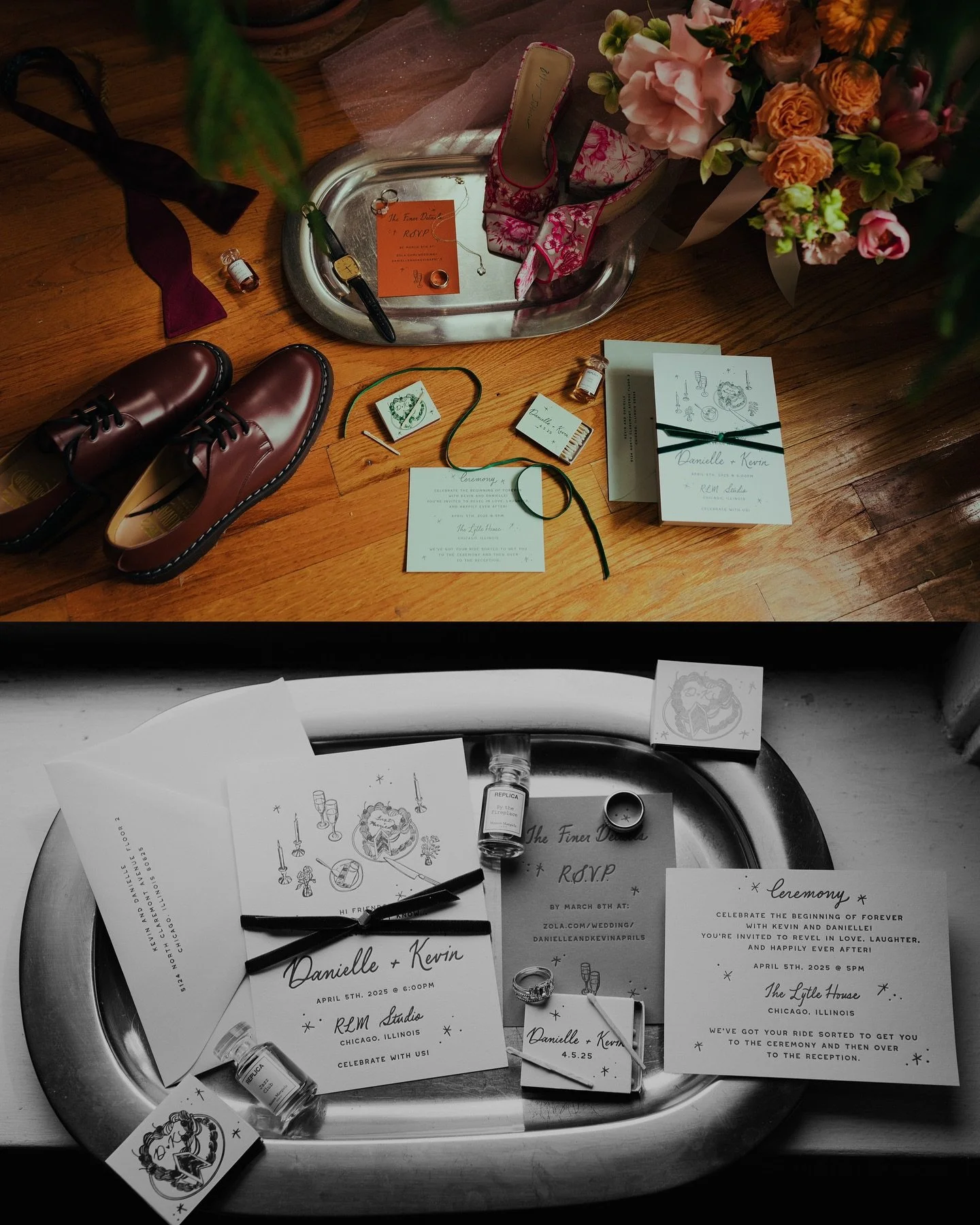 DANIELLE + KEVIN’S INTIMATE CHICAGO ELOPEMENTā¤ļø‍š„ 
āØVENDORSāØ
Photo: @ttolbphotog 
Florals: @atreegrowsinbrooklyn_ 
Catering: @ambrosia.chicago 
Ceremony Venue: @thelytlehouse 
Reception Venue: @rlm_chicago 
Cake: @chi.cake.go
Invites: @ki