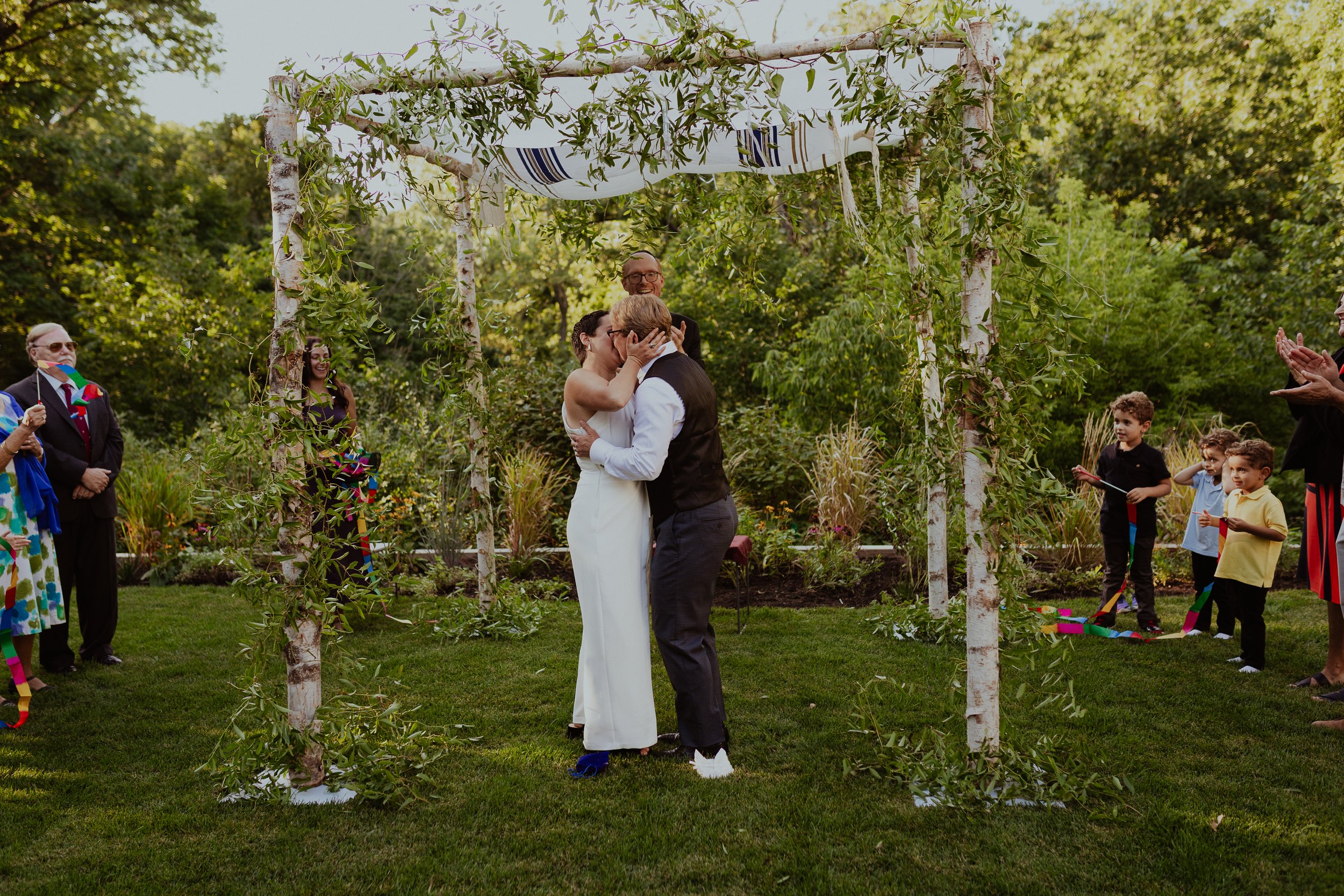 Tami + MJ's backyard intimate wedding Highland Park IL