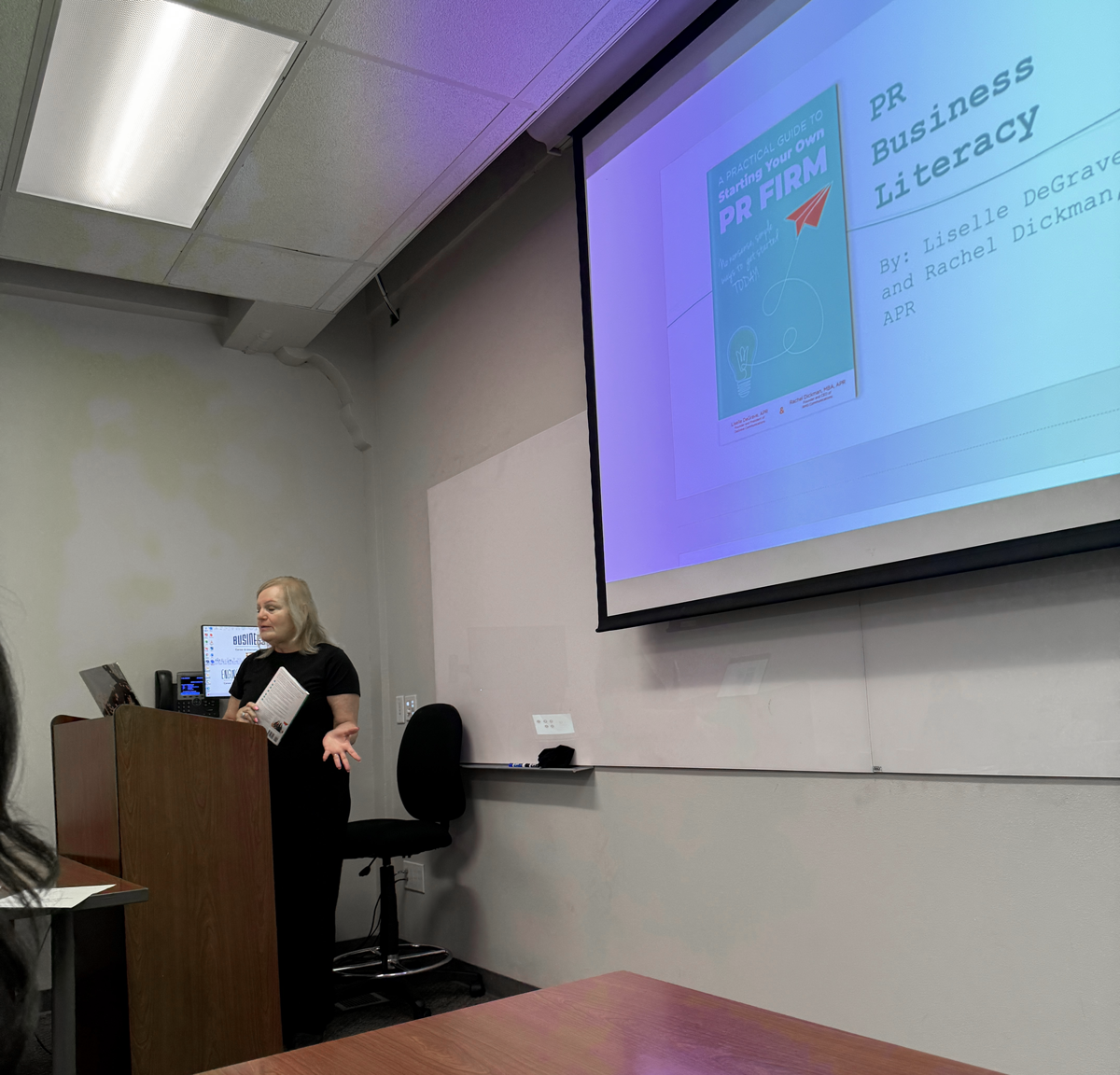 Showcasing the book in the classroom
