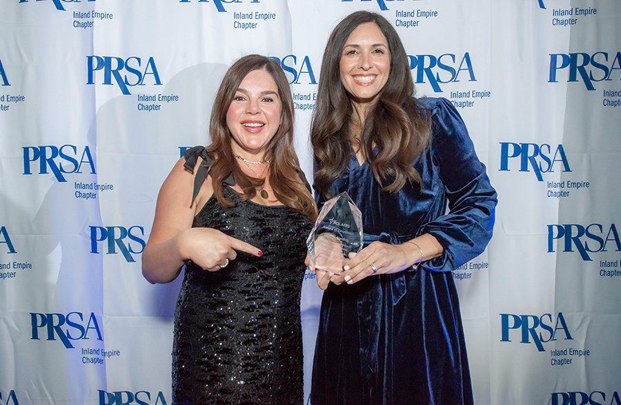 Rachel and Liselle with the PRSA Inland Empire Polaris Award