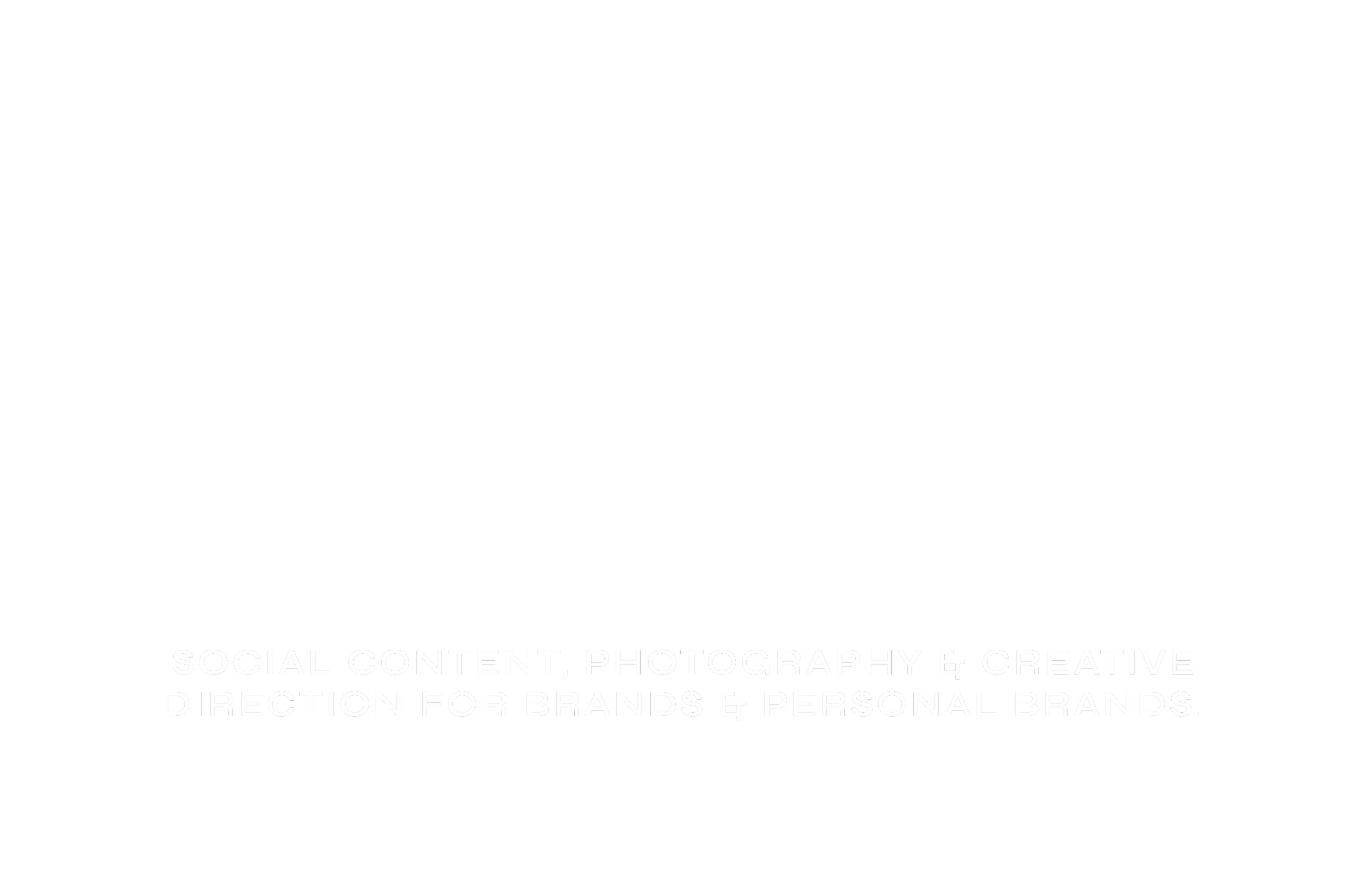 Black background with large white text reading "STENLAB" and smaller text reading "CREATIVE" underneath. Additional smaller text states, "SOCIAL CONTENT, PHOTOGRAPHY & CREATIVE DIRECTION FOR BRANDS & PERSONAL BRANDS."
