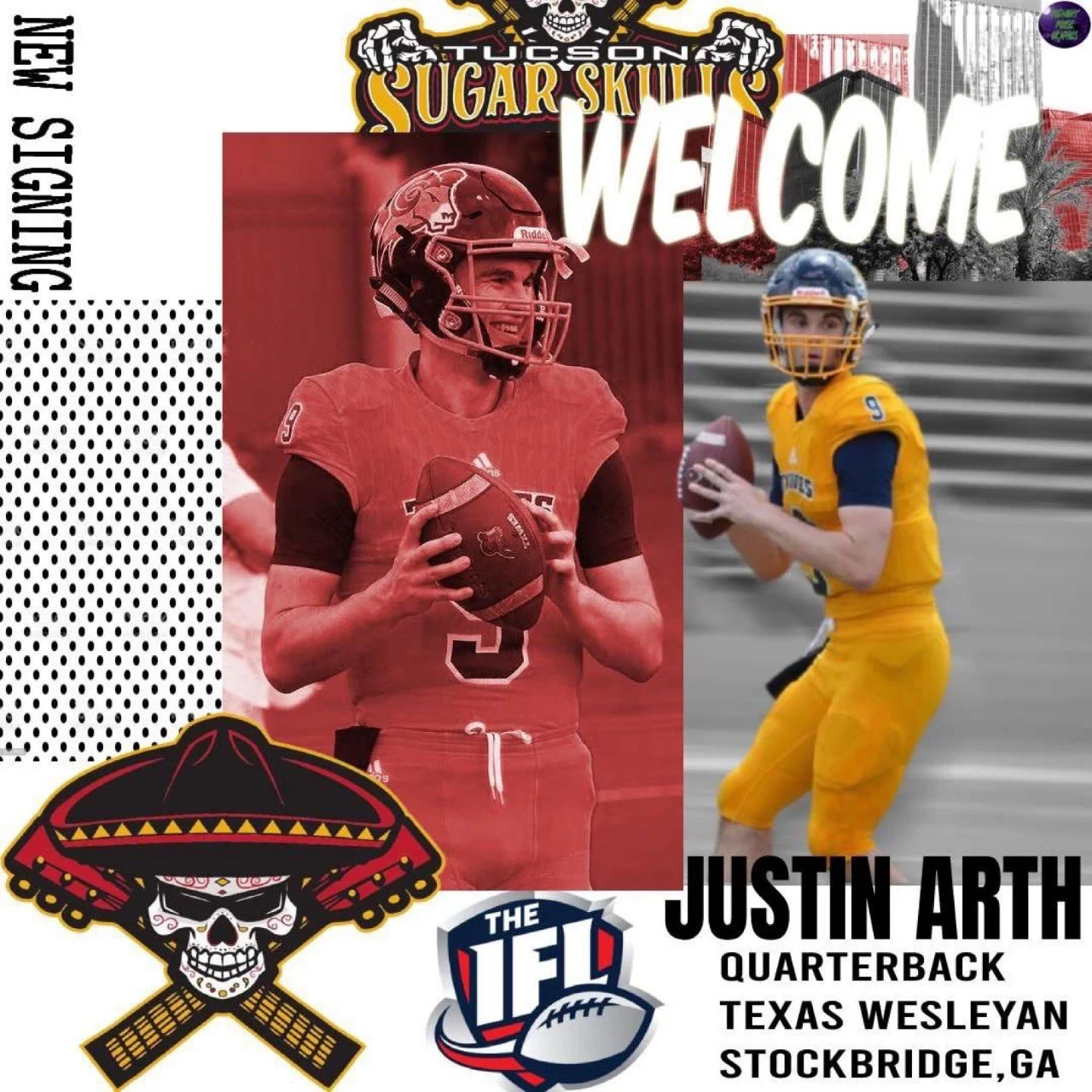 IFL's Tucson Sugar Skulls sign QB Justin Arth for 2022 Indoor Football League Season