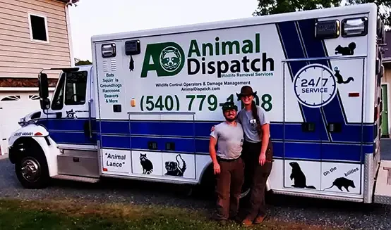 Devon Davis and team in front of Animal Dispatch truck