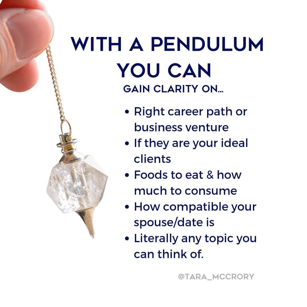As a clarity coach I believe in simple, effective and empowering tools and techniques that allow you to develop a deep knowing and inner peace that only comes with being truly connected to you. With a pendulum you can do just that!

And hey! I also b