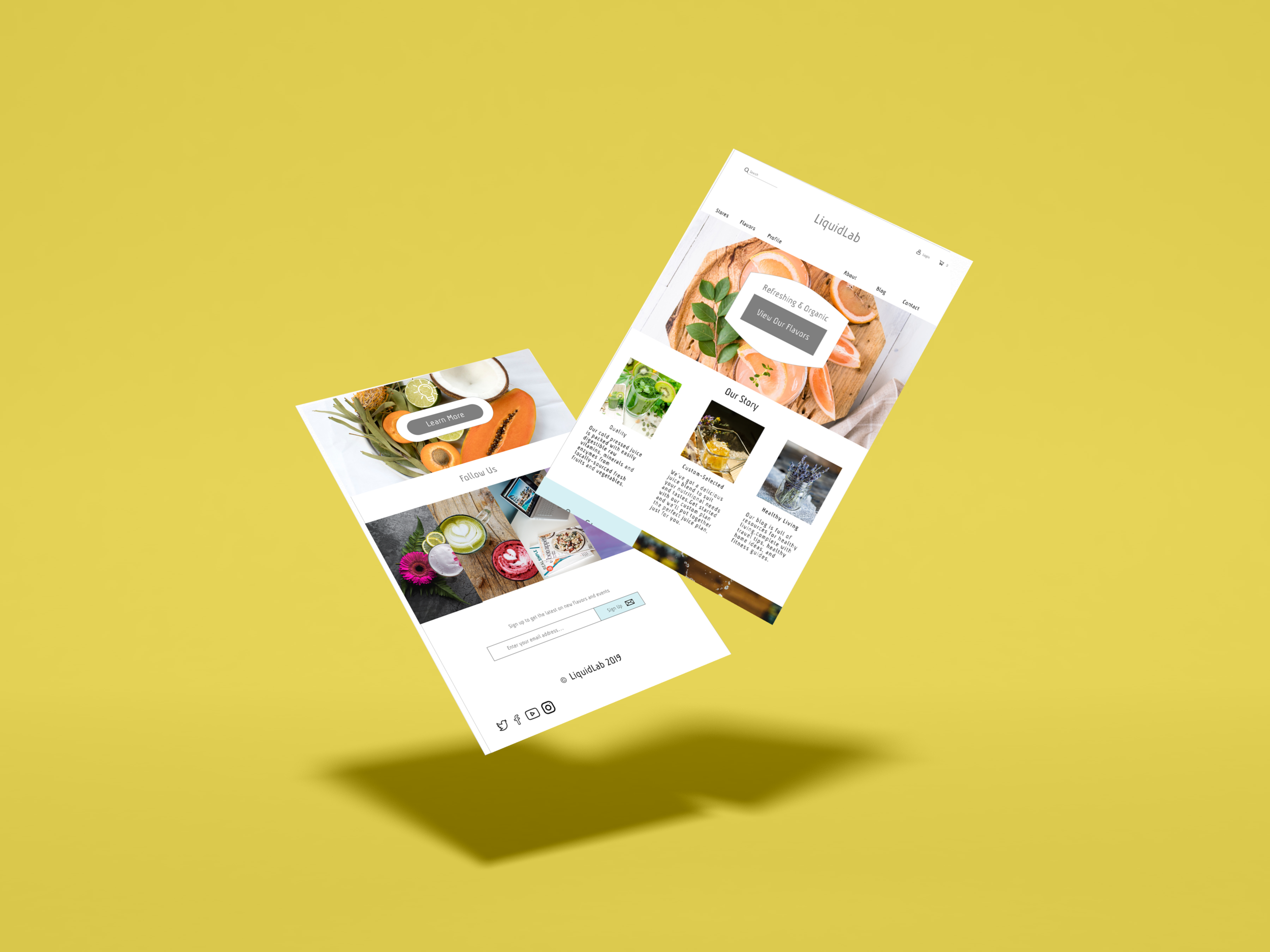 Floating Elegant PSD Poster Mockup Design.png