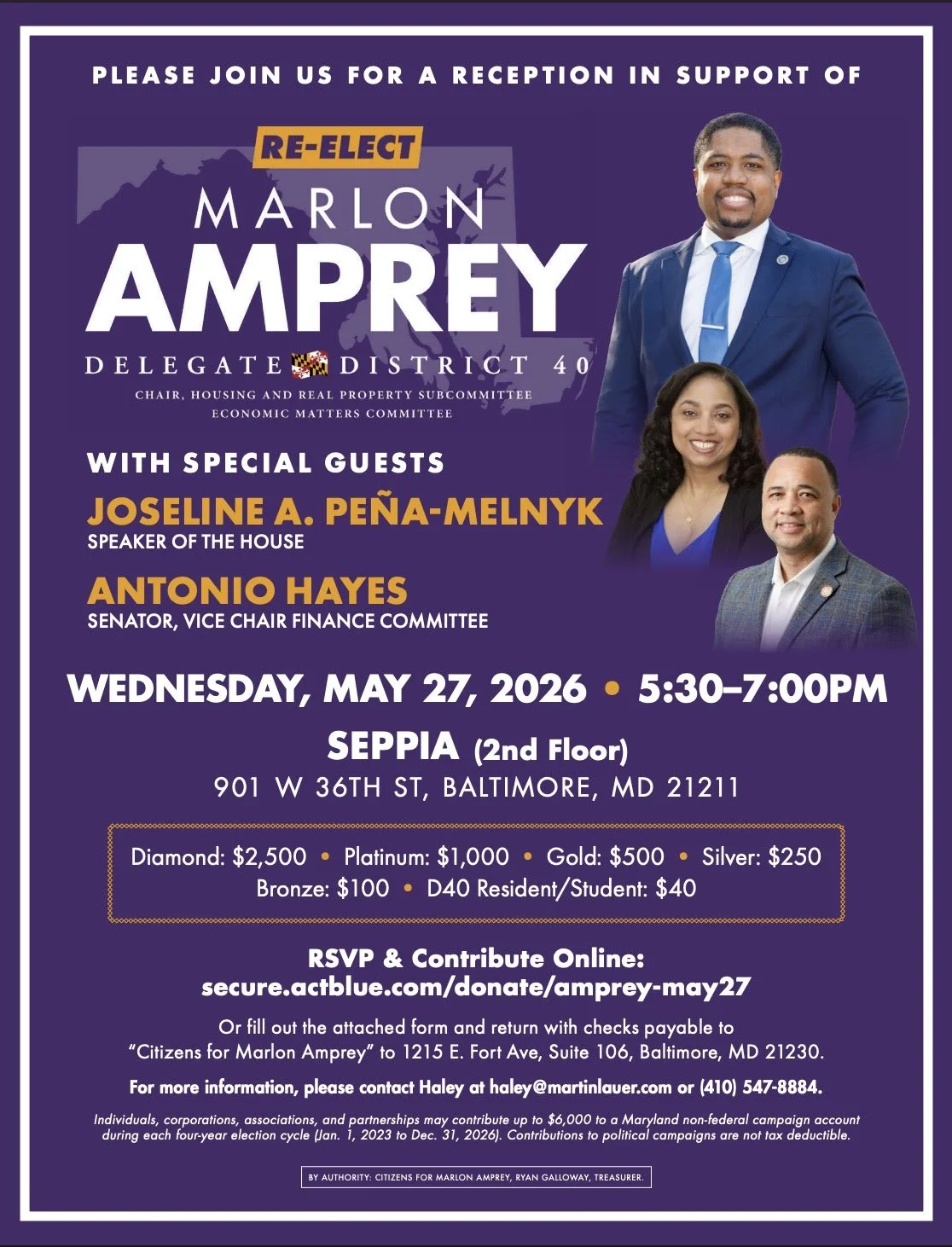 Delegate Amprey's 2026 Summer Reception Fundraiser