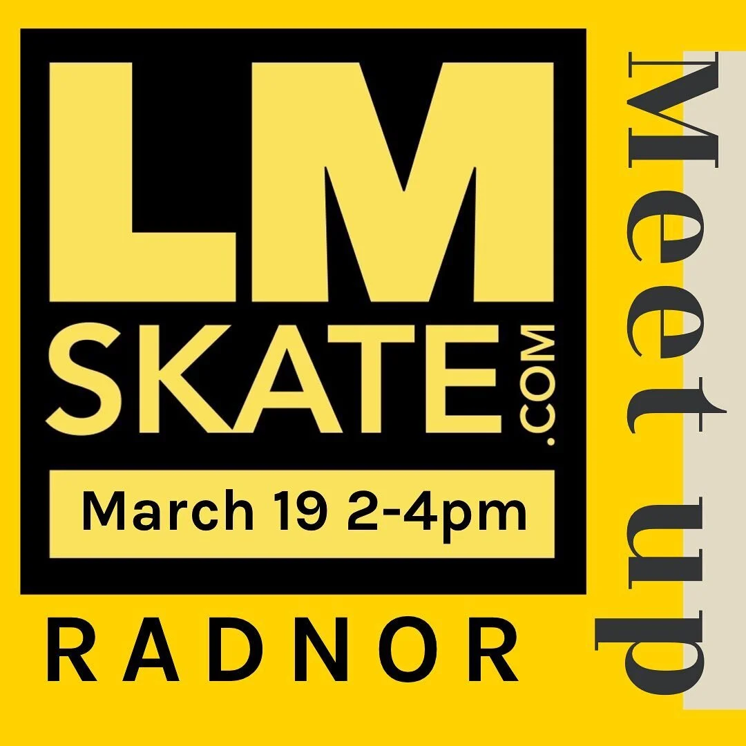 Mark your calendars. It&rsquo;s time for our first meet up! Bring your friends and come skate with us!

ALL Ages &bull;ALL Levels&bull;ALL ARE WELCOME

Look for the LMSkate sign and come say hi. Show your support for a new skatepark in Lower Merion a