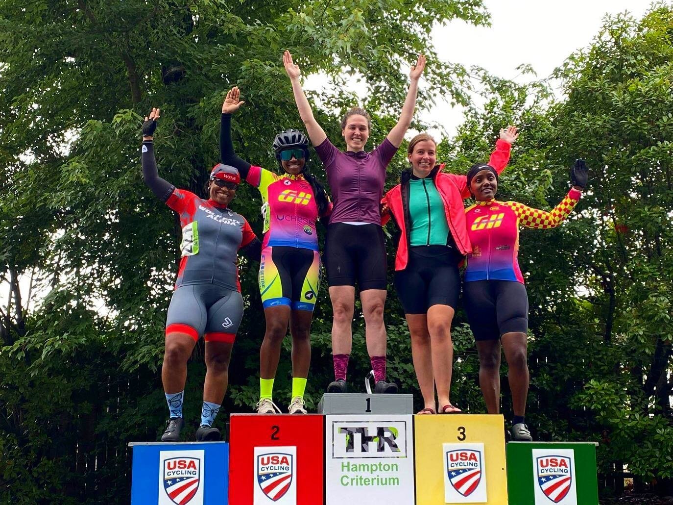 What a great day at the Hampton Criterium! 
@mrobbins137 had a solid race in the men&rsquo;s 3/4 field, @michaele932 rocked it in the men&rsquo;s 4/5, and @walkerkristi WON her FIRST BIKE RACE 🙌🙌🙌🥳🤩💪💥 
Bike racing is well and truly underway in
