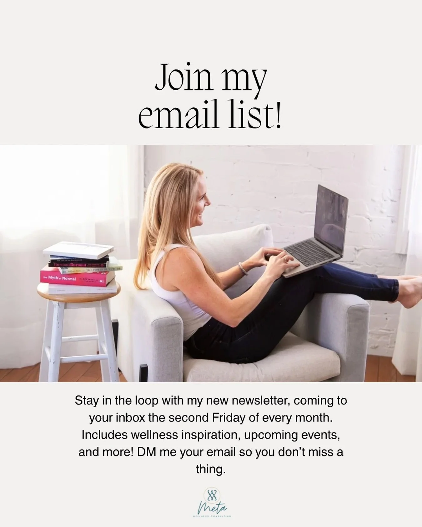 Something new is coming to your inbox 🤍

I&rsquo;m so excited to be launching a new monthly newsletter! A little space to share wellness inspiration, upcoming events, helpful resources, and more.

You&rsquo;ll hear from me on the second Friday of ev