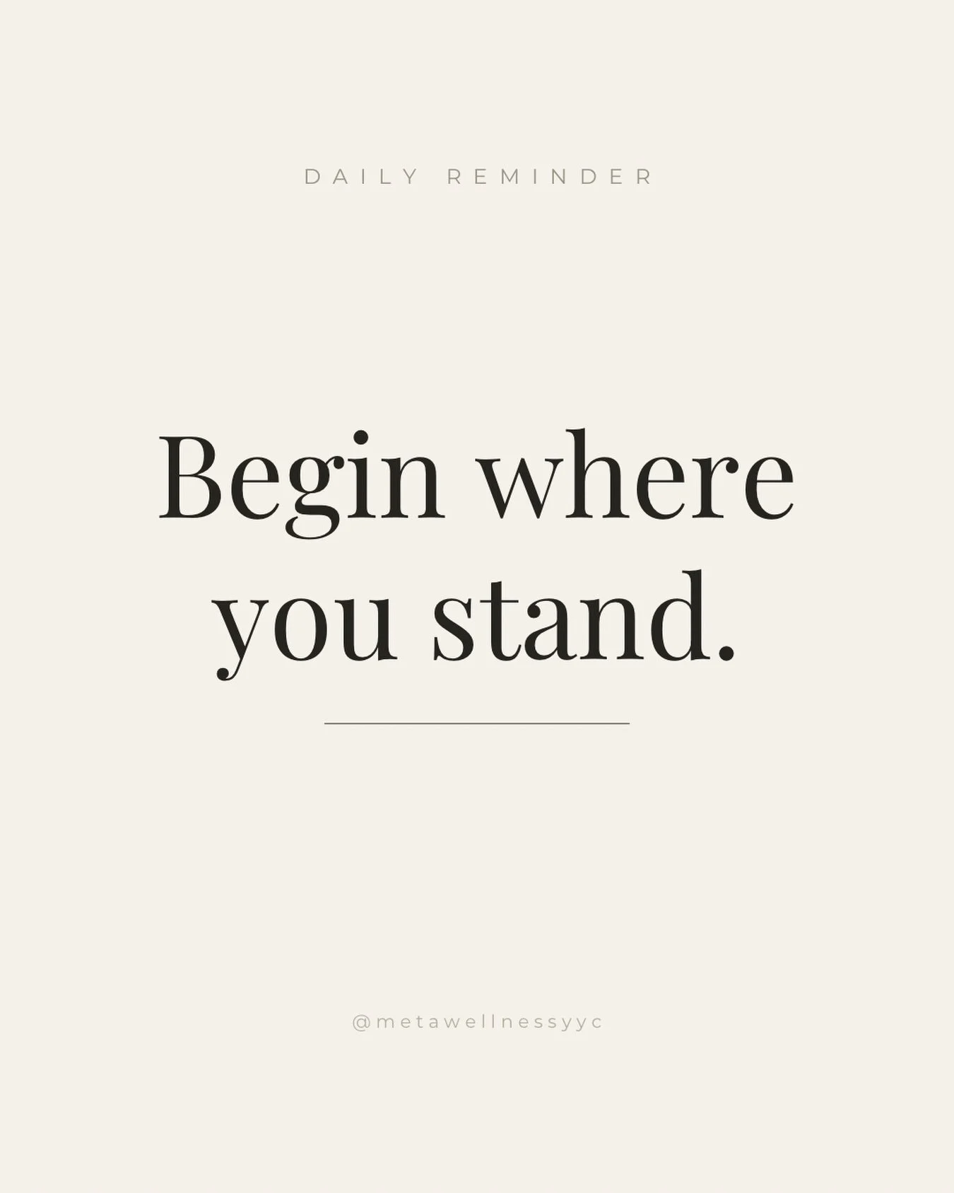 Begin where you are. 🤍

You don&rsquo;t need to have it all figured out. You don&rsquo;t need the perfect plan, the perfect timing, or to be further ahead than you are.

Start with what you have. Start with what feels possible. Start with one small 