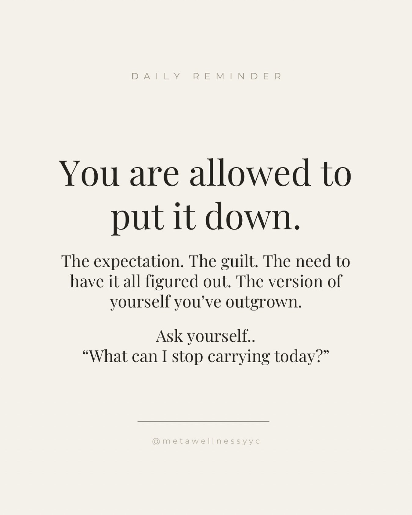 Sometimes release begins with simply noticing what you&rsquo;ve been carrying.

Before you rush into the week, take a moment to check in with yourself.

What feels heavy?
What are you holding onto out of habit?
And what might happen if you gave yours