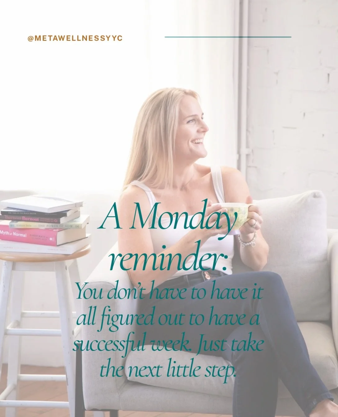 Some love this morning from me to you! 🤍

You don&rsquo;t need to have a perfect plan, a new personality or your entire life together for it to be an amazing week. 

Sometimes a good week starts with some grounding, setting some intention, and givin