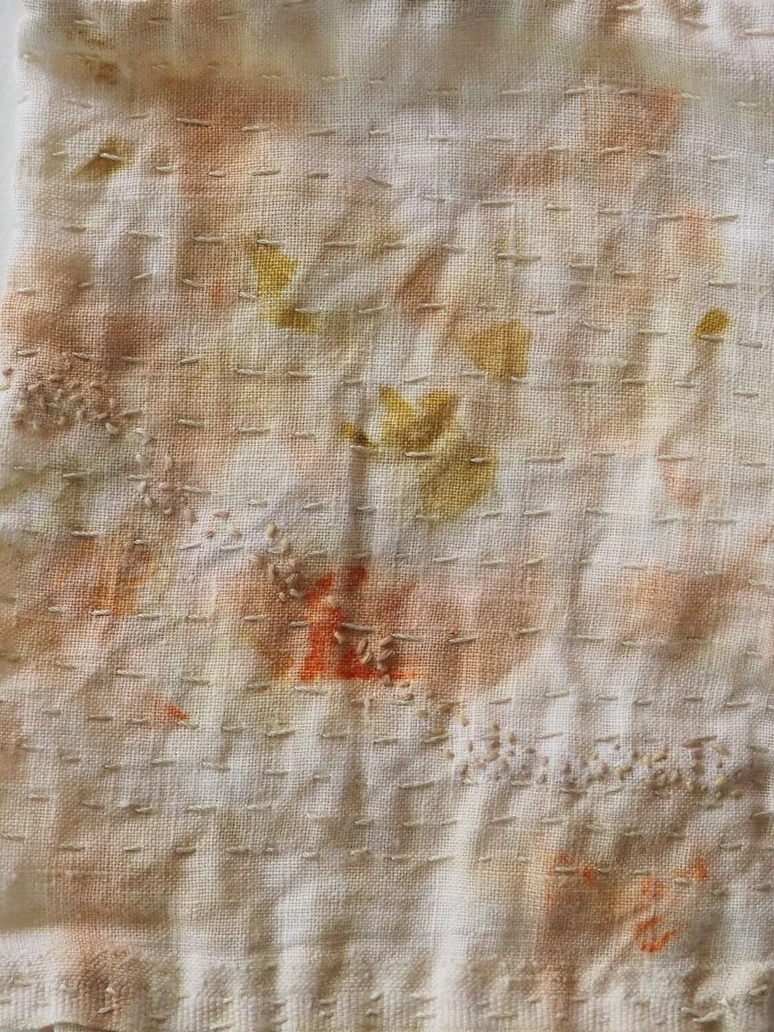 hand stitched circular drawstring pouch — petalplum