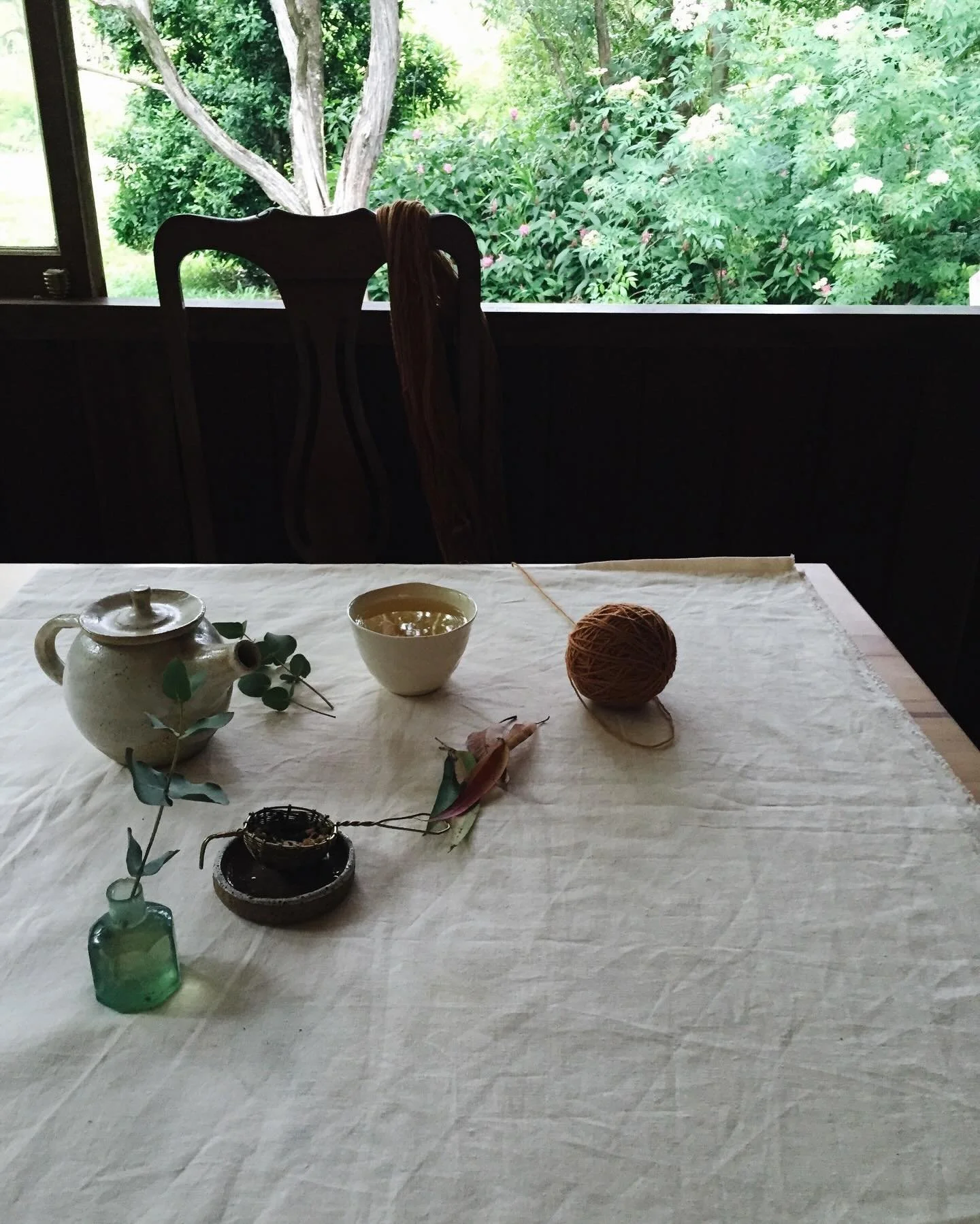 New spaces, new moments, new creative possibilities. We&rsquo;re moving furniture, which always means new energy and creativity. Don&rsquo;t you find?!

A clean tablecloth, a cup of tea, thread, yarn, quiet pondering.

I&rsquo;ve also been moving thi