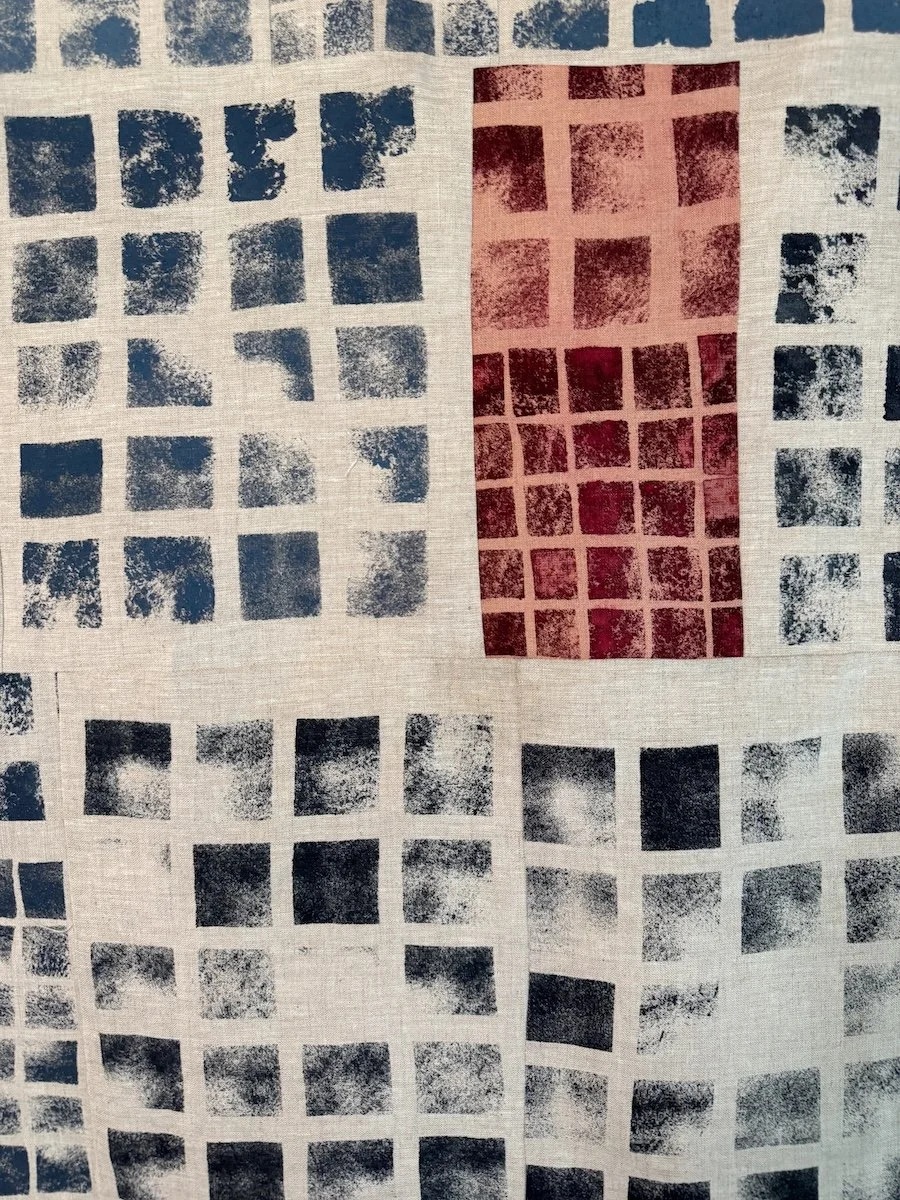 Studio notes: Indigo painted quilt process