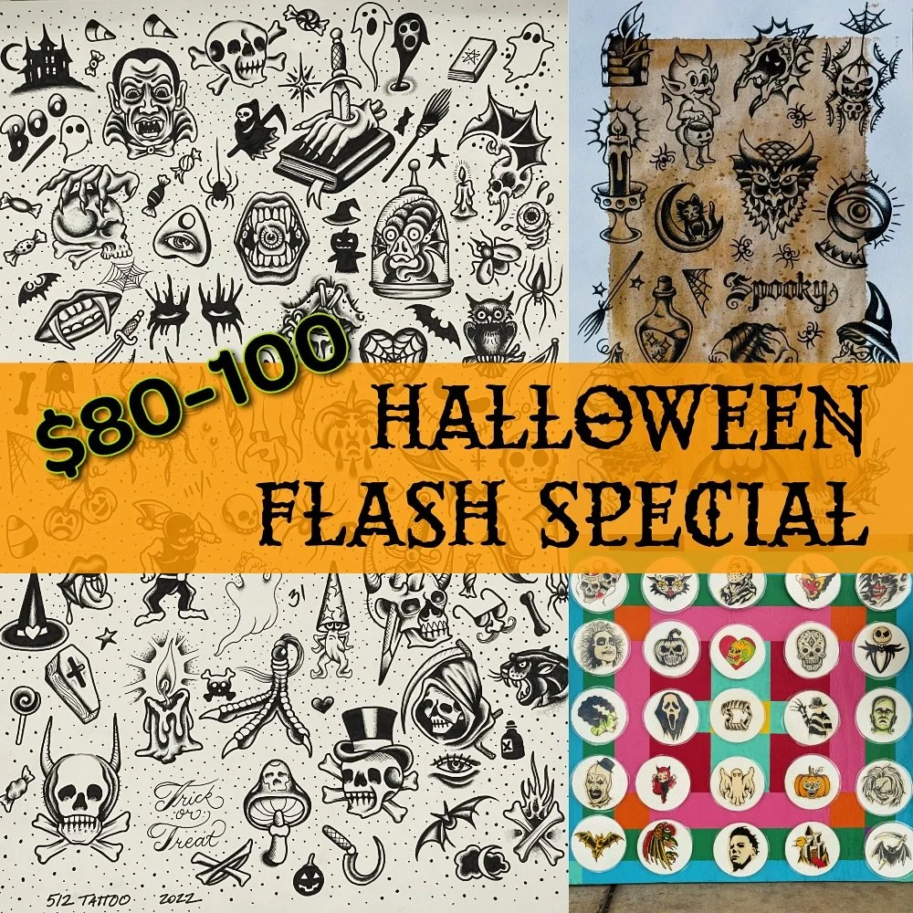 TIMES UP!⏳Only a handful of days left to snag one of these spooky designs at a scary low price! 
Call ahead to check the wait or come on by! 
☎️512-527-3668
More info in the pinned post on our profile