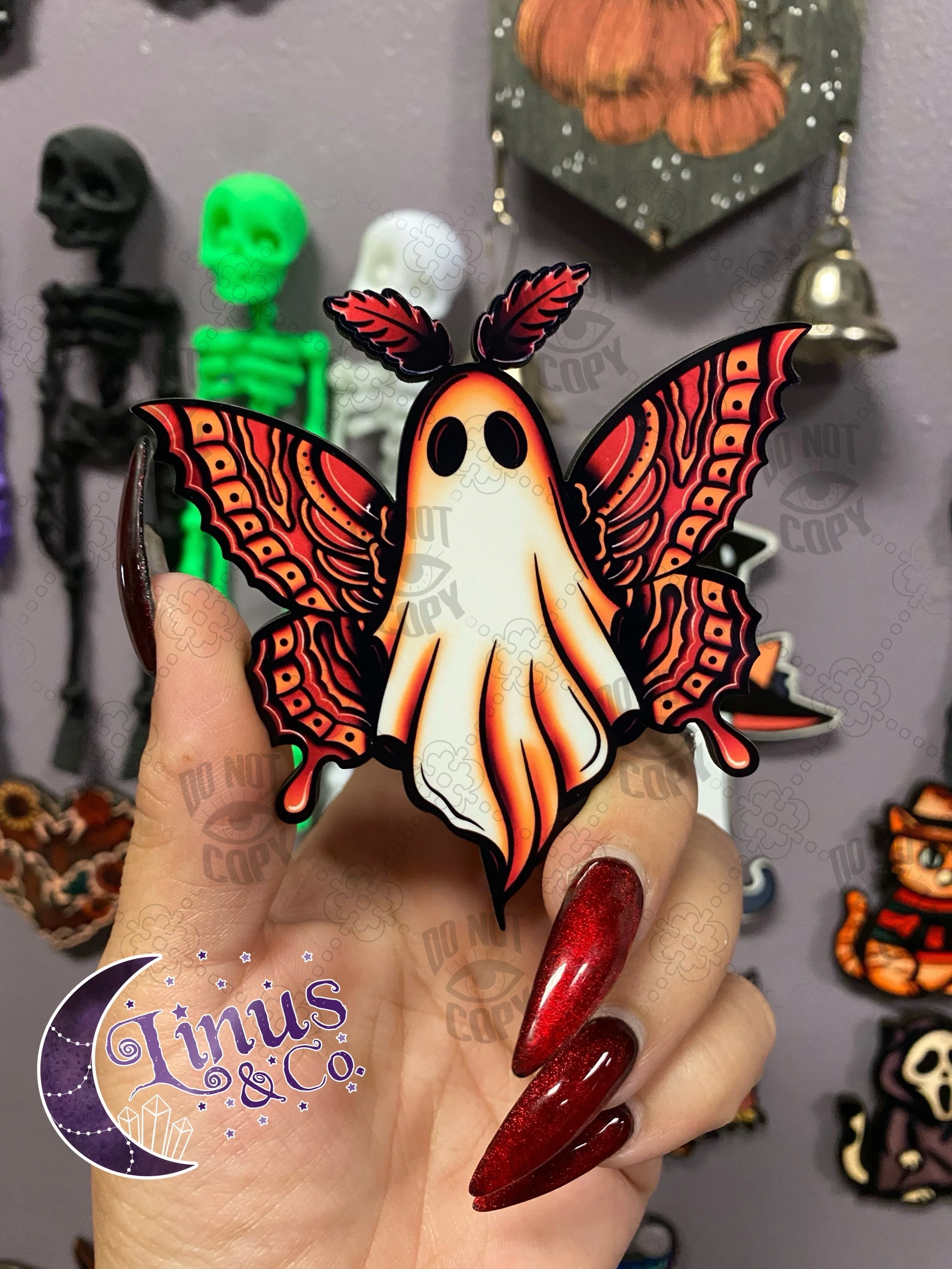 Ghost Butterfly Magnet