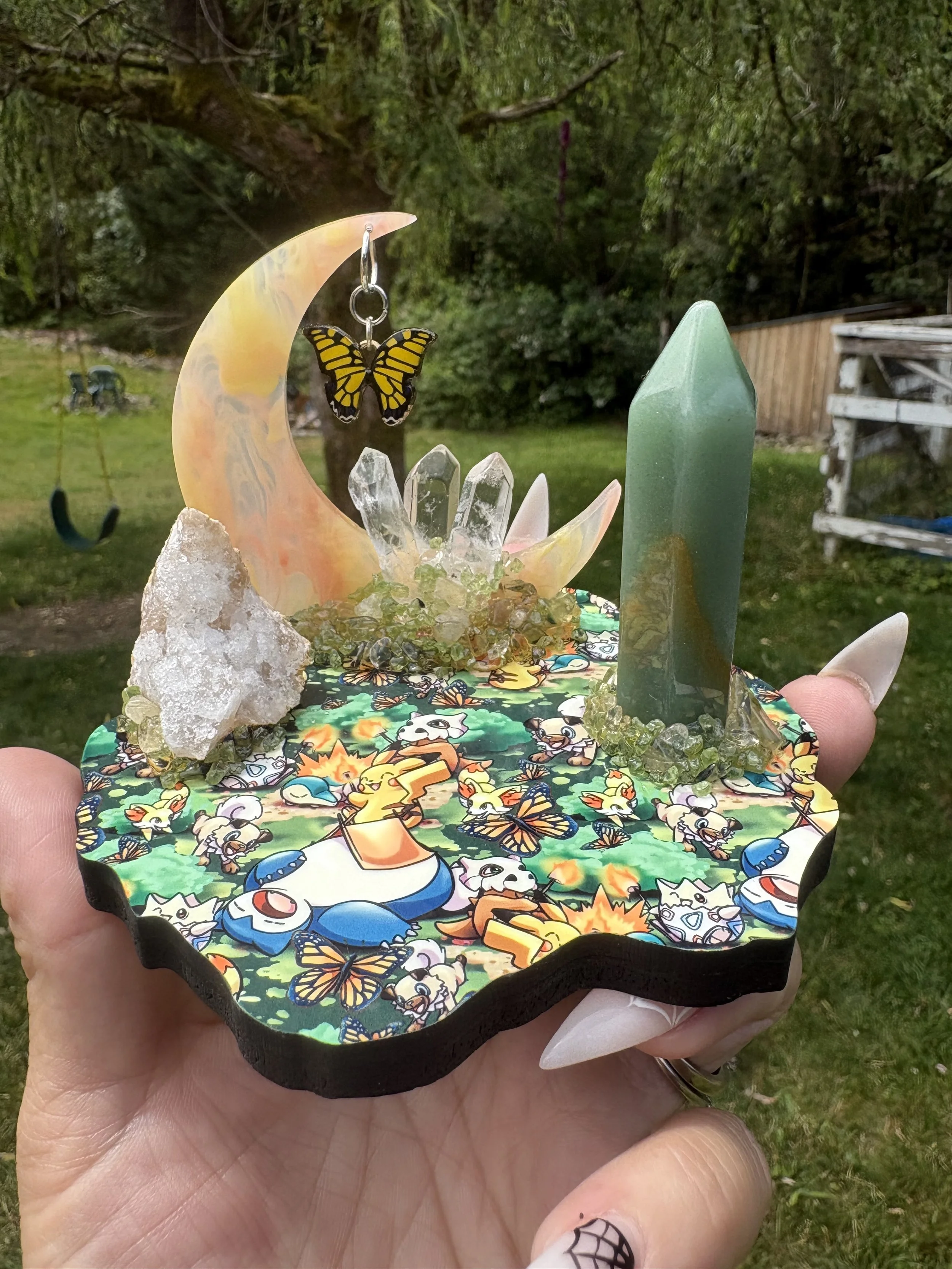 Mini moon with Aventurine Tower