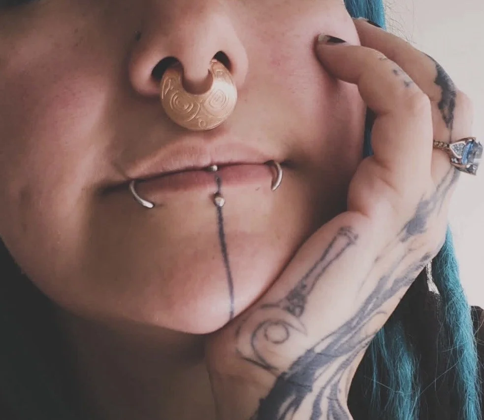 Dragonfly Engraved Septum Nickel Size