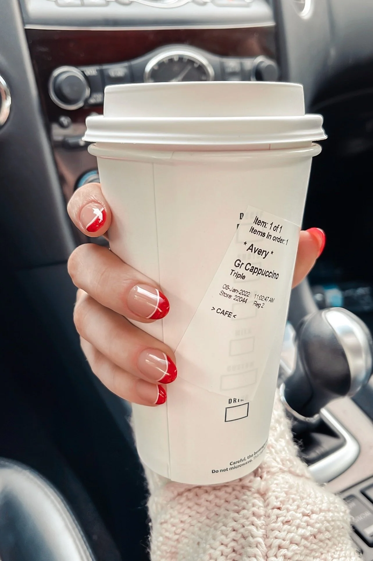Red Tip Valentine's Day Nails 