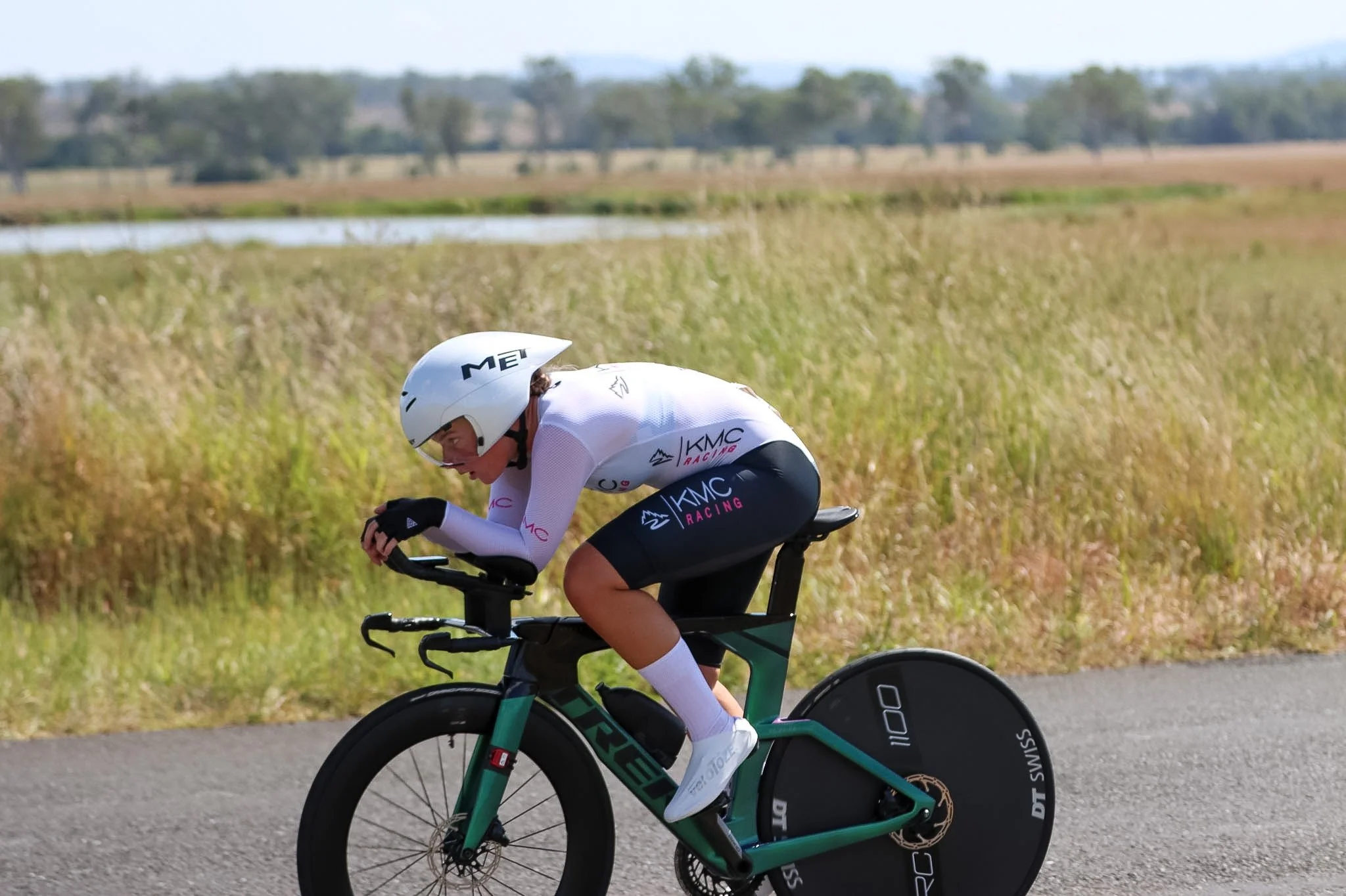 Piper Karras, on her way to 3rd Oceania Time Trial Champs, Brisbane
