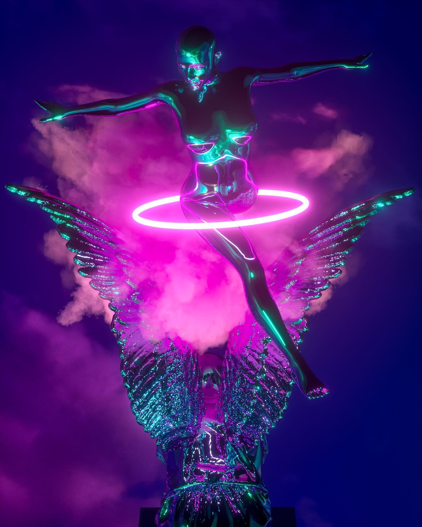 &lsquo;Support of an Angel&rsquo; 💜
.
.
.
#qfilmstv #cinema4d #c4d #nft #nftart #maxon #otoy #instaart #thedesignerfix #cryptoart #dailyart #designeveryday #bestdm #abstractart #adstract  #graphicdesign #aftereffects #art #awesome_surreal #motion #m