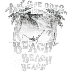 Beach Girl Palm Trees Tee