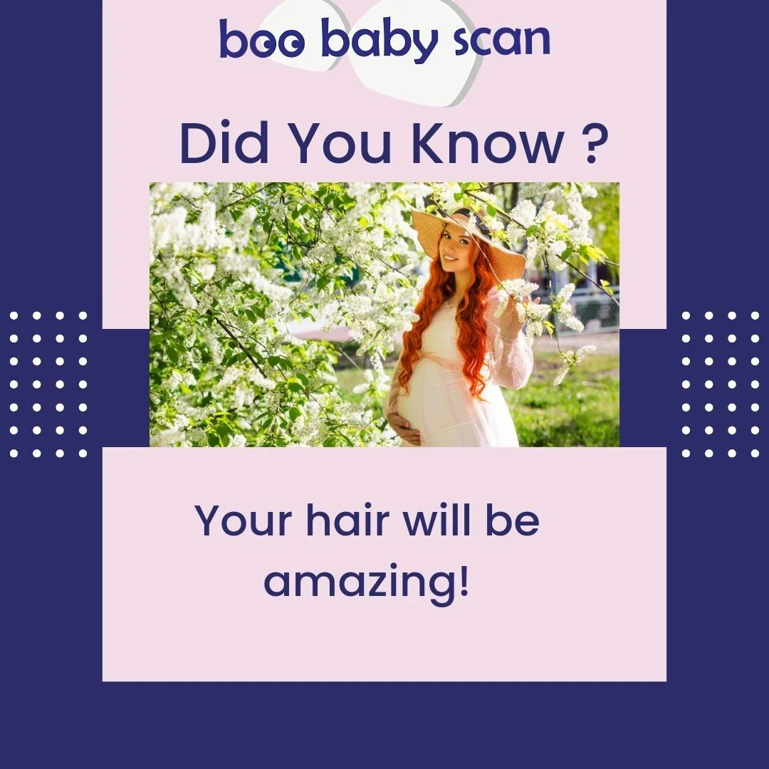 Thick and glossy - This is due to hormone preventing your hair from shedding. On the downside, a more than normal amount of hair may fall out after birth.
 #babybonding #bishopsstortfordmums #pregnancyultrasound #bishopsstortfordbusiness #cm22 #hert