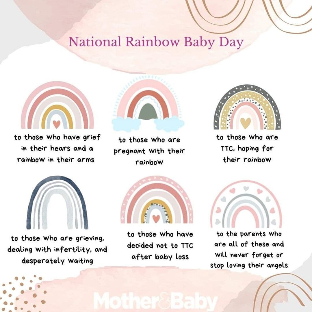 &quot;Today we celebrate rainbow babies, honour the memory of those we've lost, and hold the umbrella for those still standing in the rain... 🌈https://www.motherandbaby.co.uk/getting-pregnant/miscarriage-loss/rainbow-baby-2/&quot;

Via Mother &amp; 