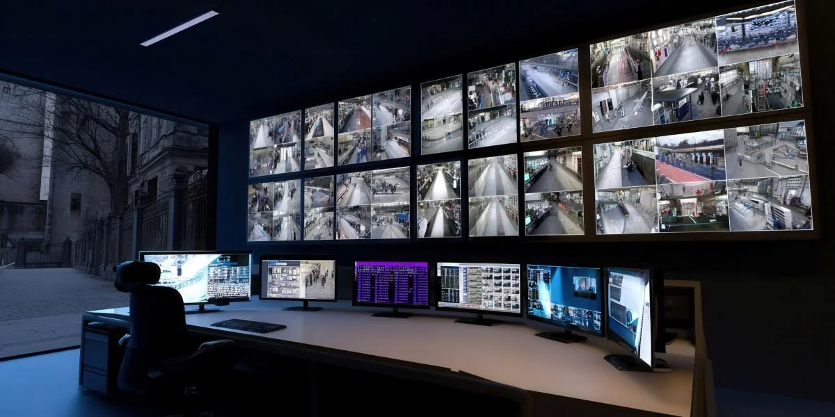 modern security control room